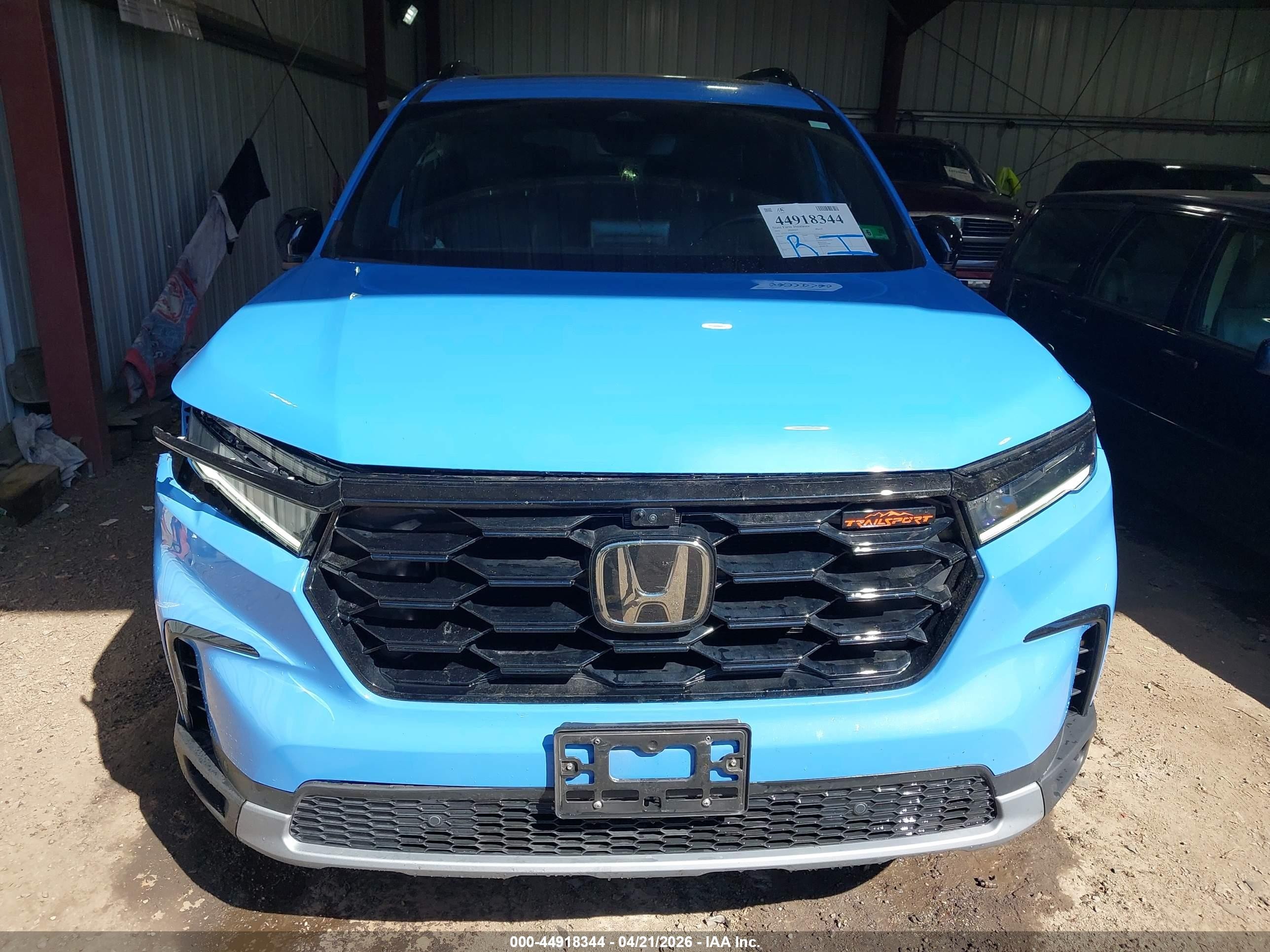 2025 Honda Pilot Trailsport Синий vin: 5FNYG1H66SB028337