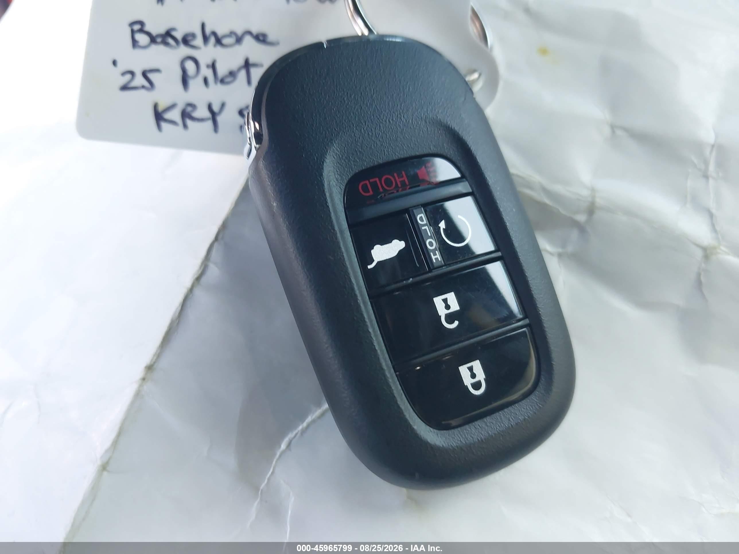 2025 Honda Pilot Black Edition Черный vin: 5FNYG1H91SB146113