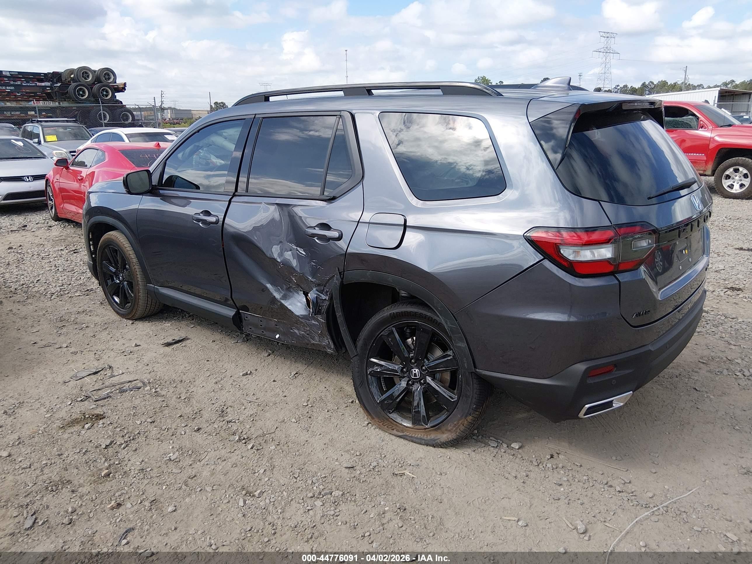2025 Honda Pilot Black Edition Gray vin: 5FNYG1H94SB009599