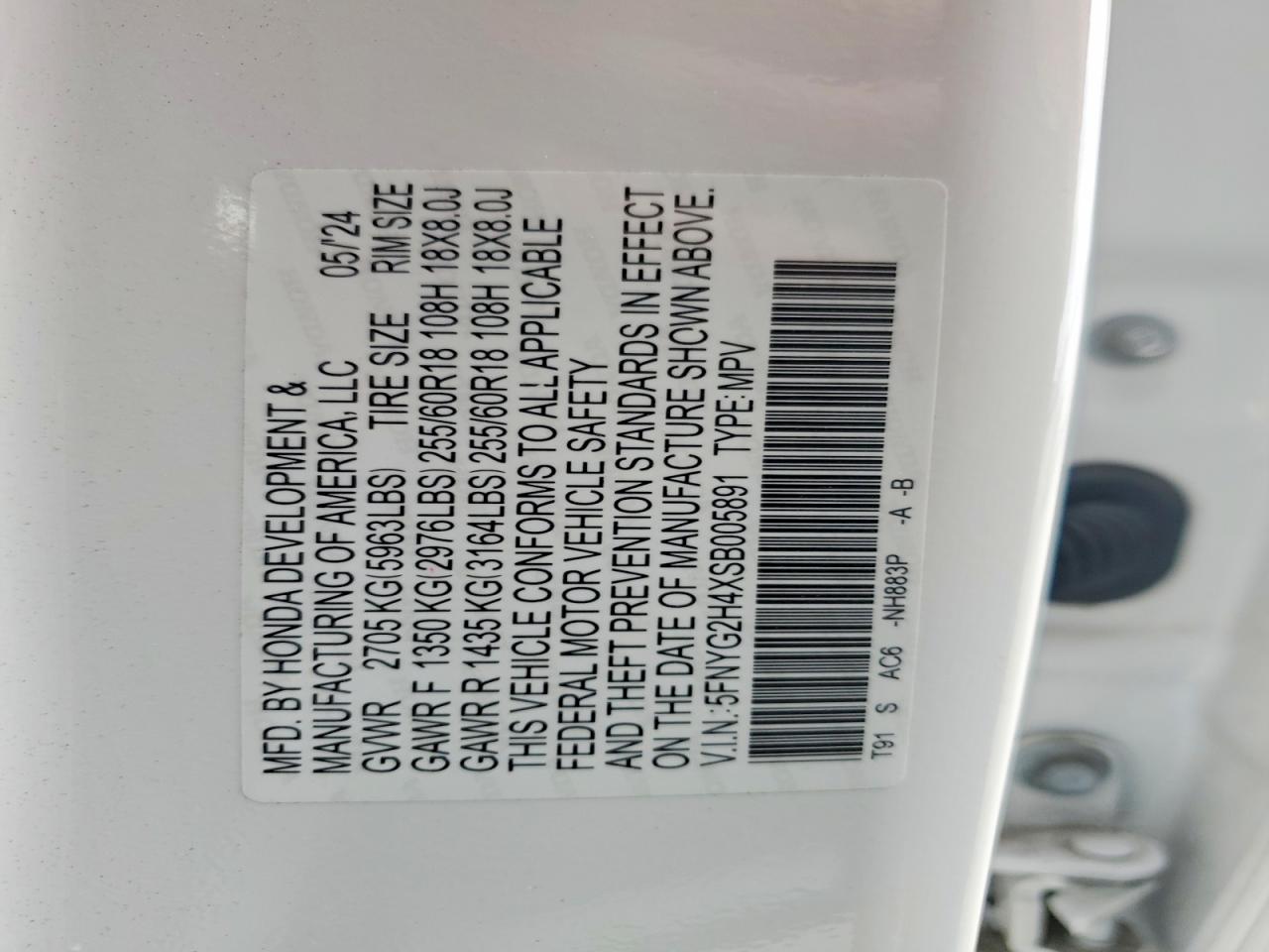2025 Honda Pilot Exl White vin: 5FNYG2H4XSB005891
