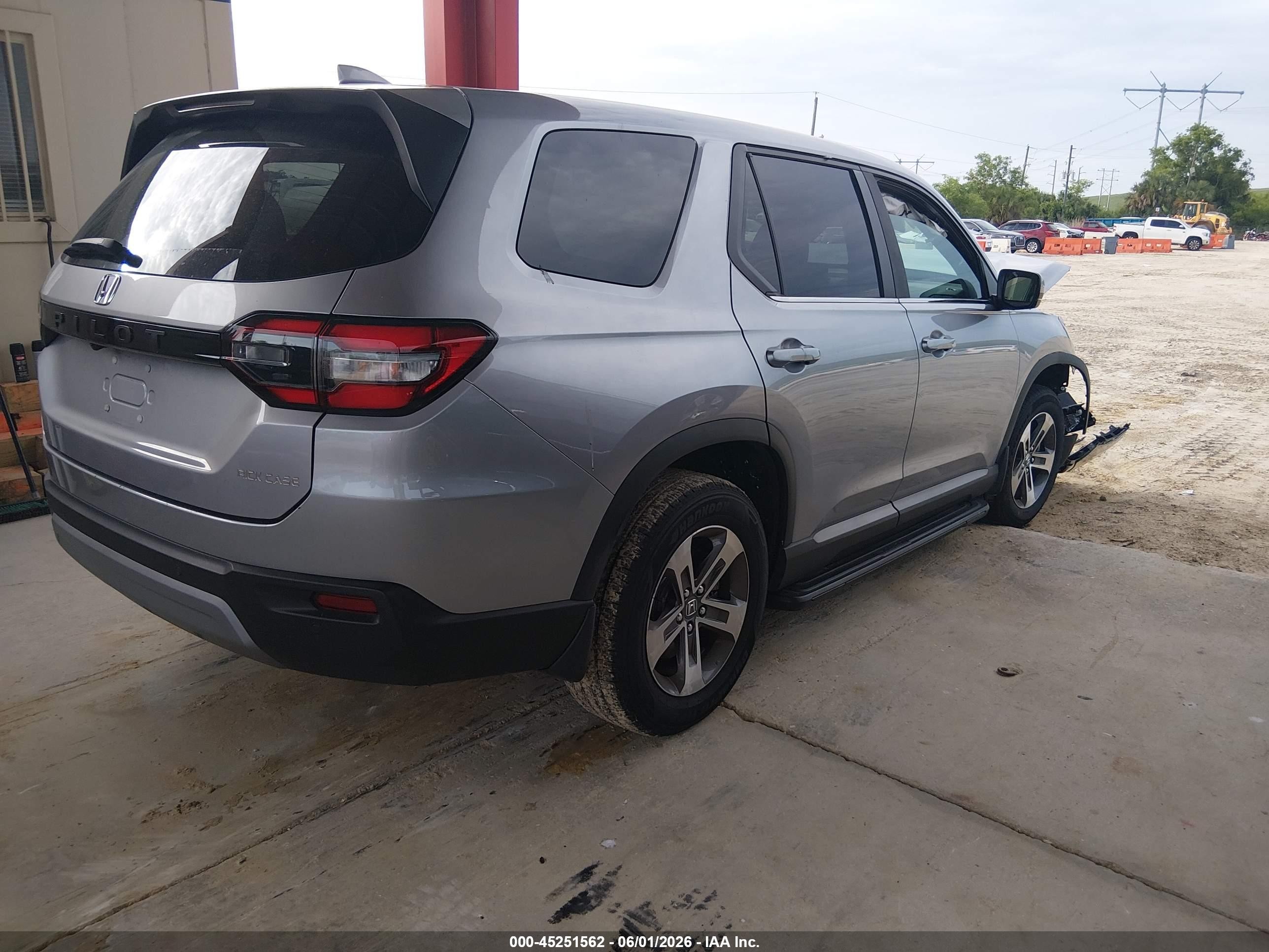 2024 Honda Pilot Ex-l 7 Passenger Gray vin: 5FNYG2H51RB002039