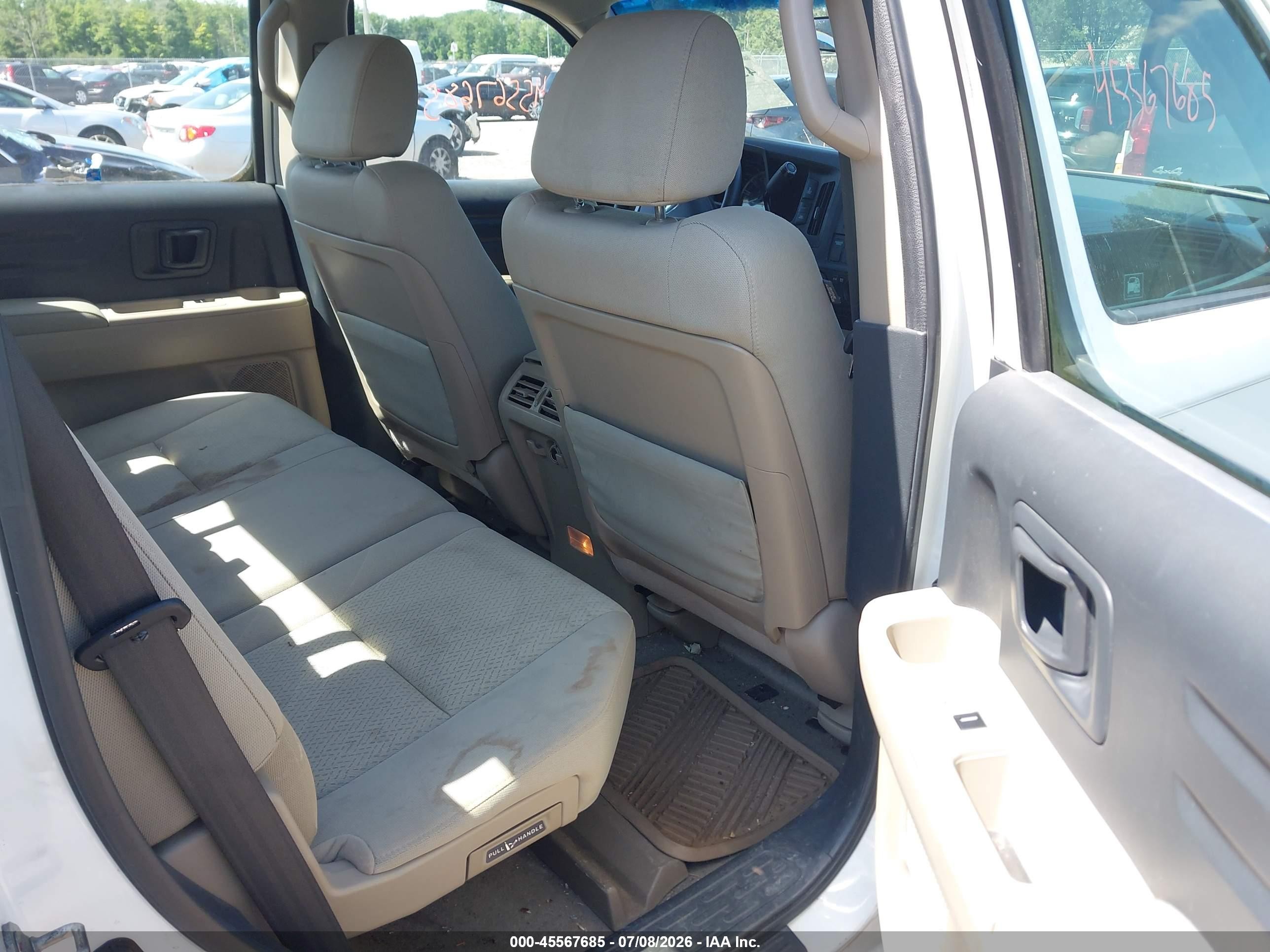 2009 Honda Ridgeline Rt Белый vin: 5FPYK162X9B102617