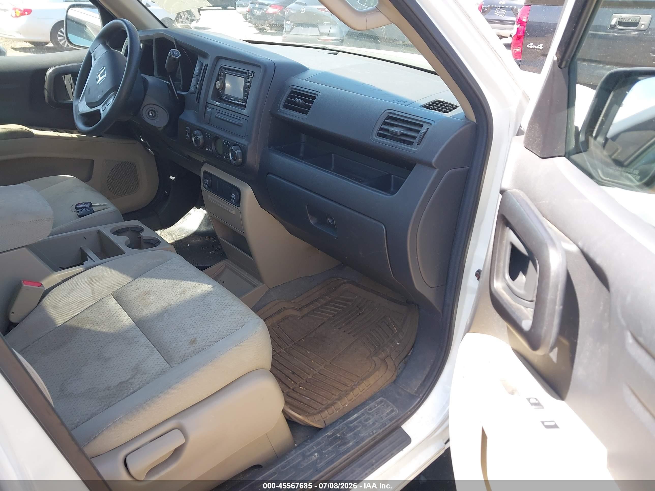 2009 Honda Ridgeline Rt Белый vin: 5FPYK162X9B102617