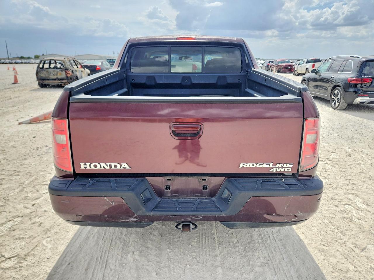 2009 Honda Ridgeline Rts Burgundy vin: 5FPYK16409B101011