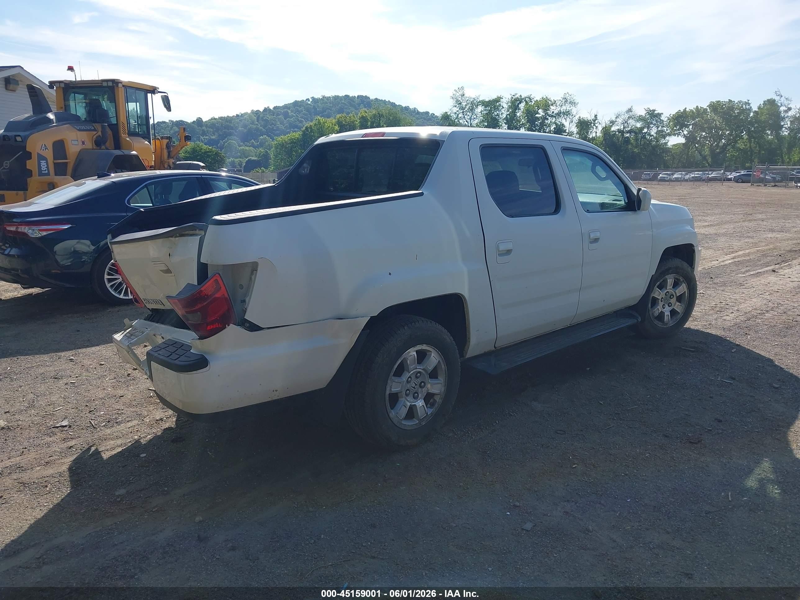 2009 Honda Ridgeline Rts Белый vin: 5FPYK16409B101591