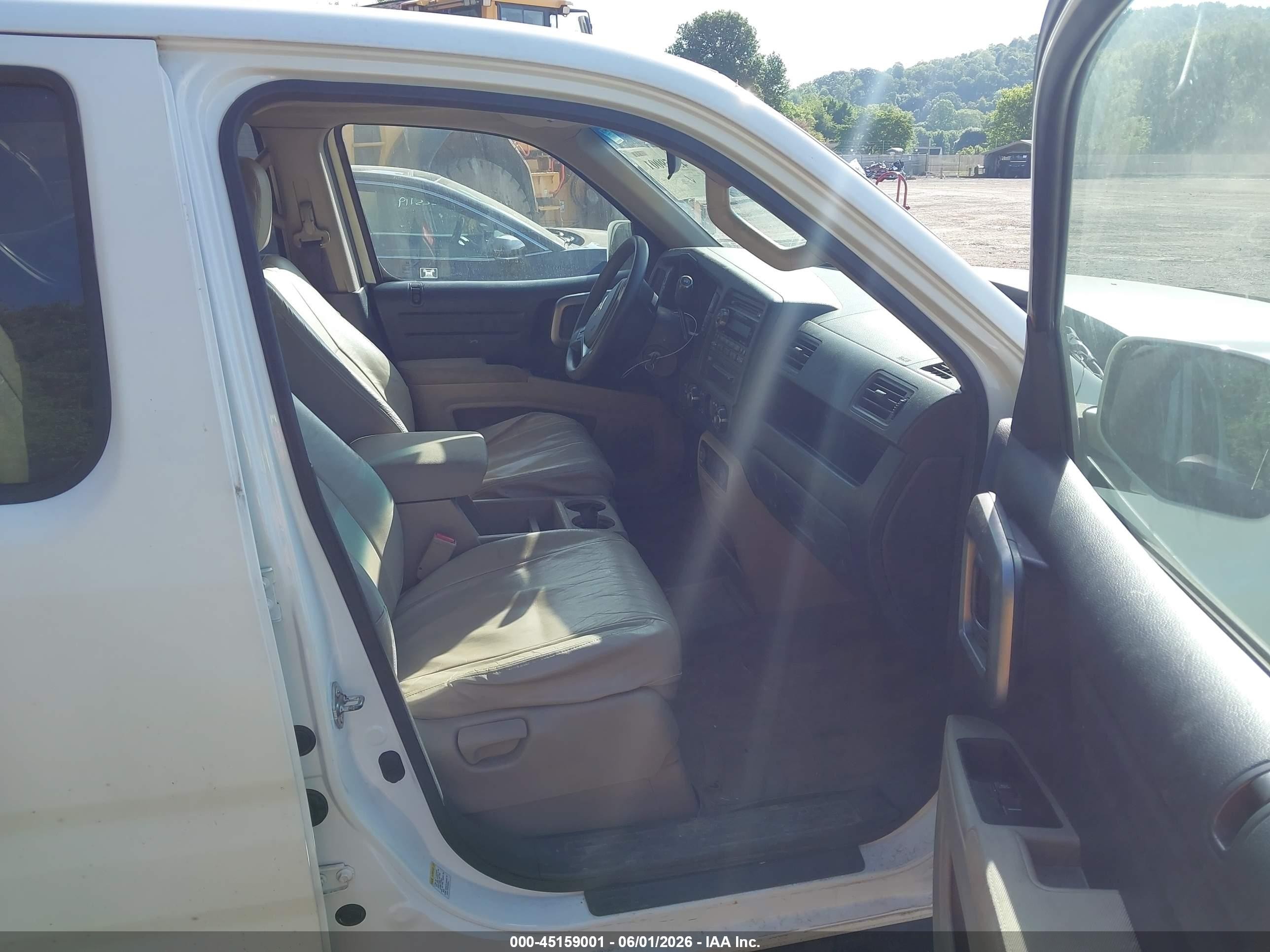 2009 Honda Ridgeline Rts Белый vin: 5FPYK16409B101591