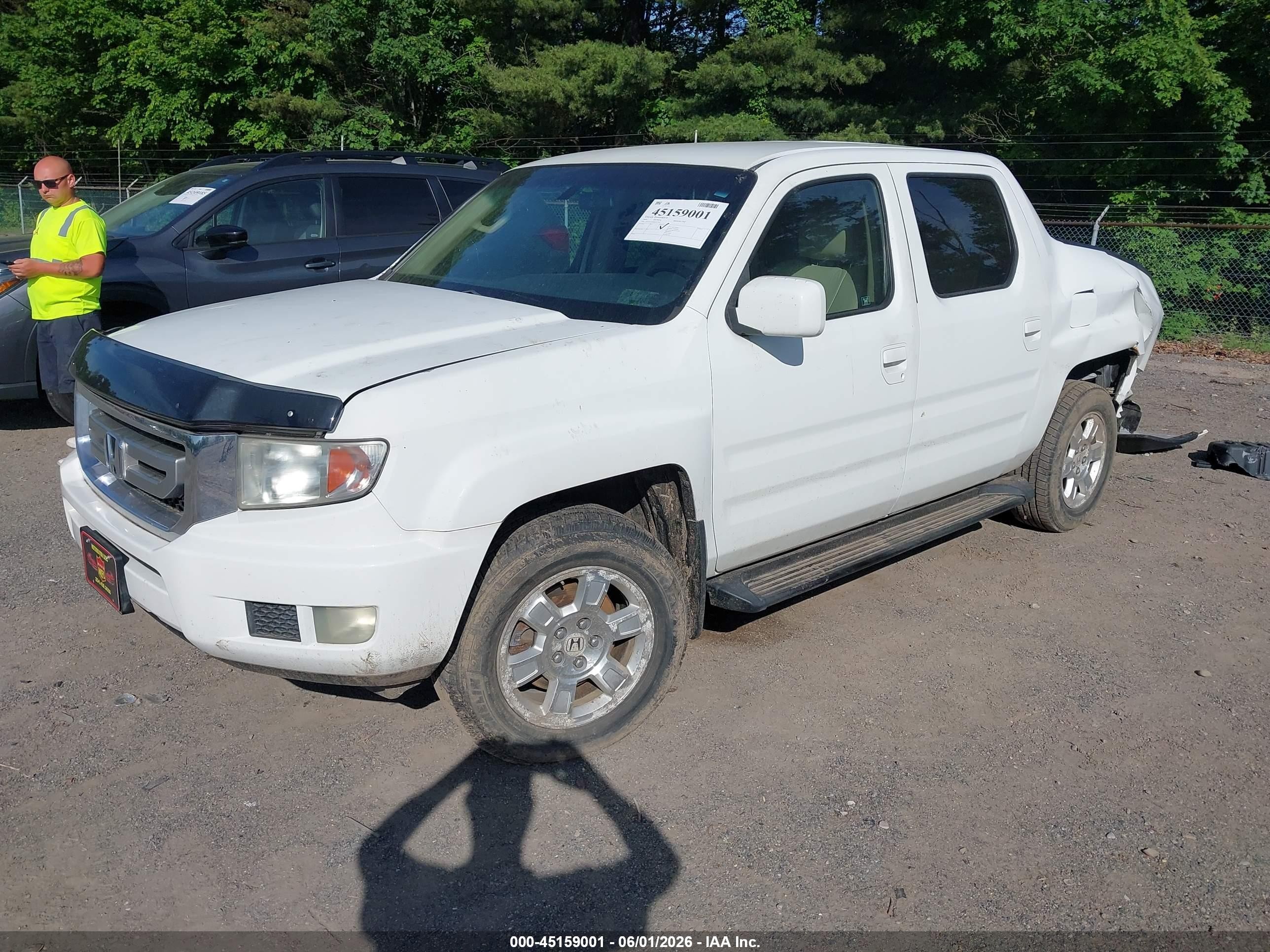 2009 Honda Ridgeline Rts Белый vin: 5FPYK16409B101591