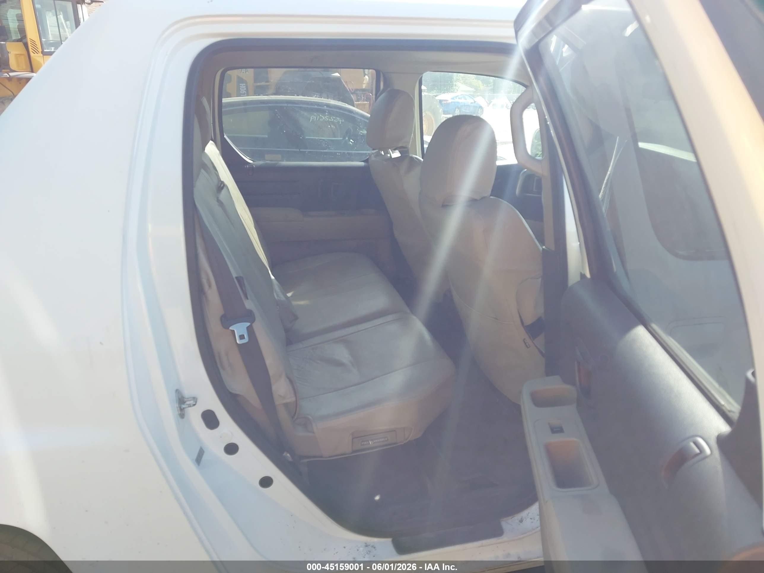2009 Honda Ridgeline Rts Белый vin: 5FPYK16409B101591