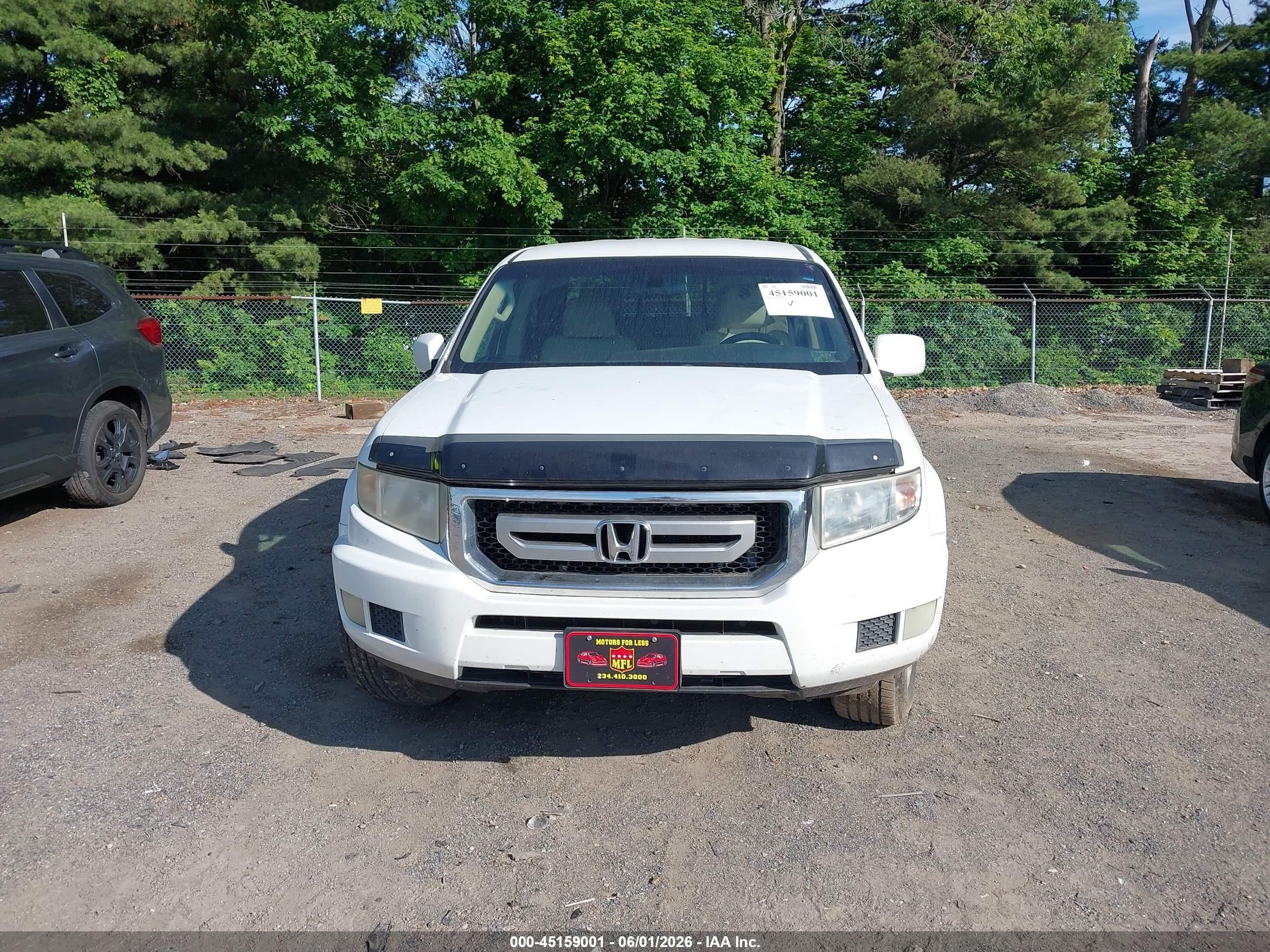 2009 Honda Ridgeline Rts Белый vin: 5FPYK16409B101591
