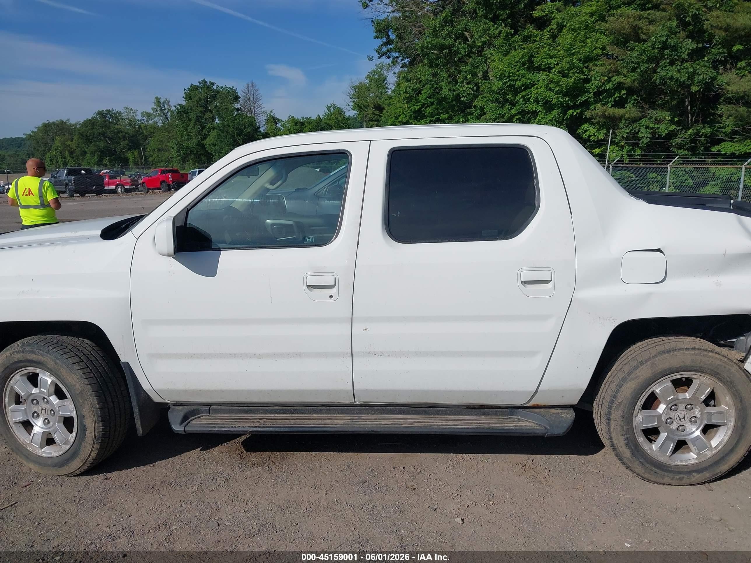 2009 Honda Ridgeline Rts Белый vin: 5FPYK16409B101591