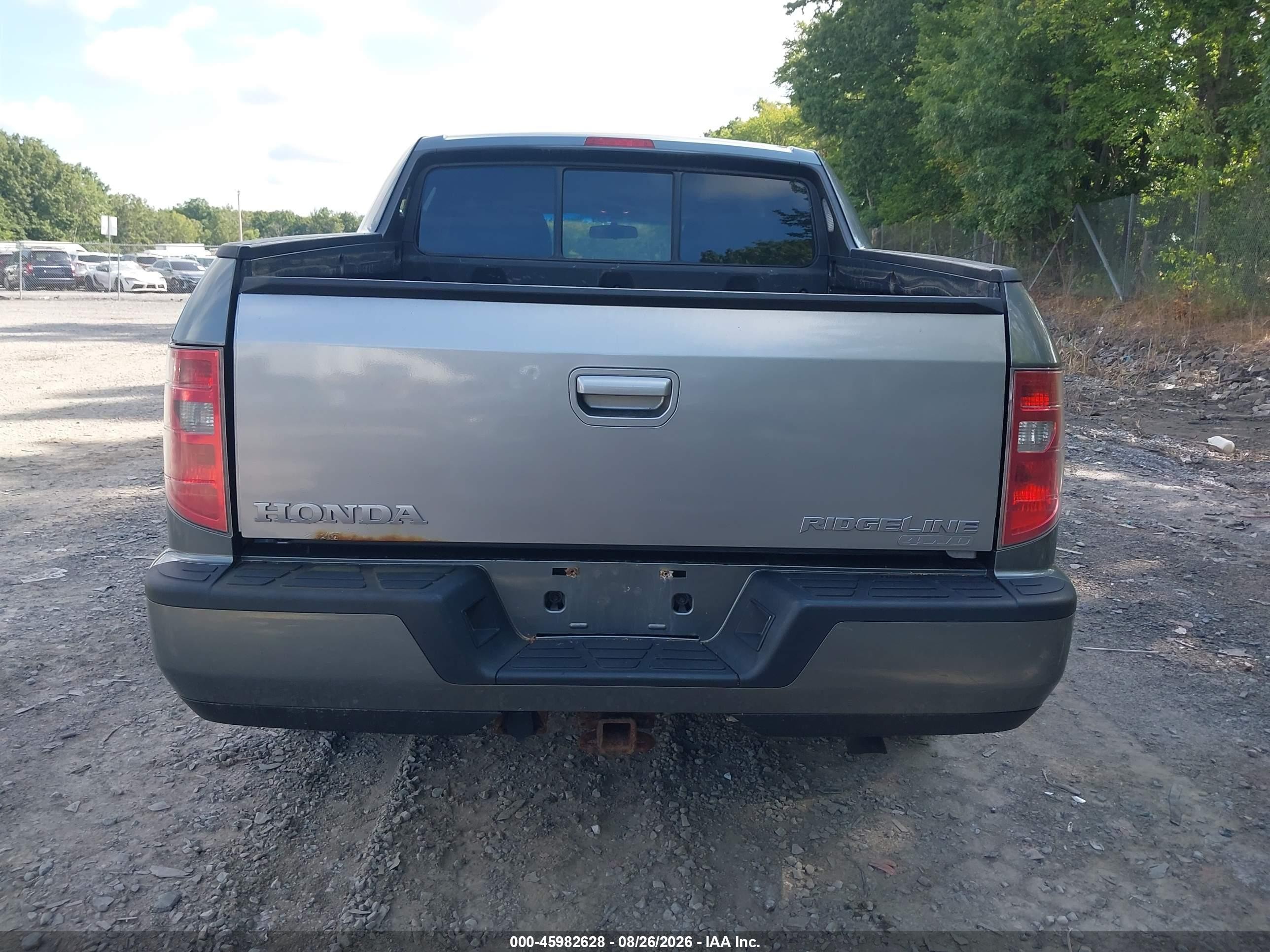 2009 Honda Ridgeline Rts Gray vin: 5FPYK16429B103360