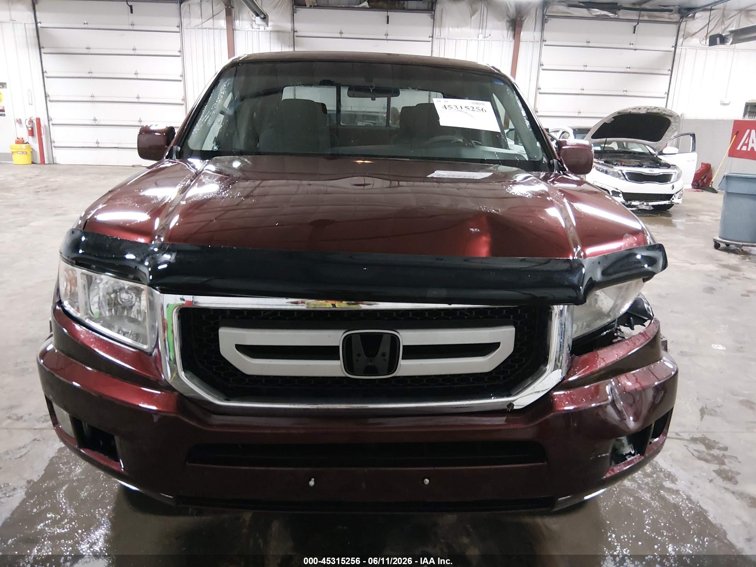2009 Honda Ridgeline Rts Maroon vin: 5FPYK16429B106551