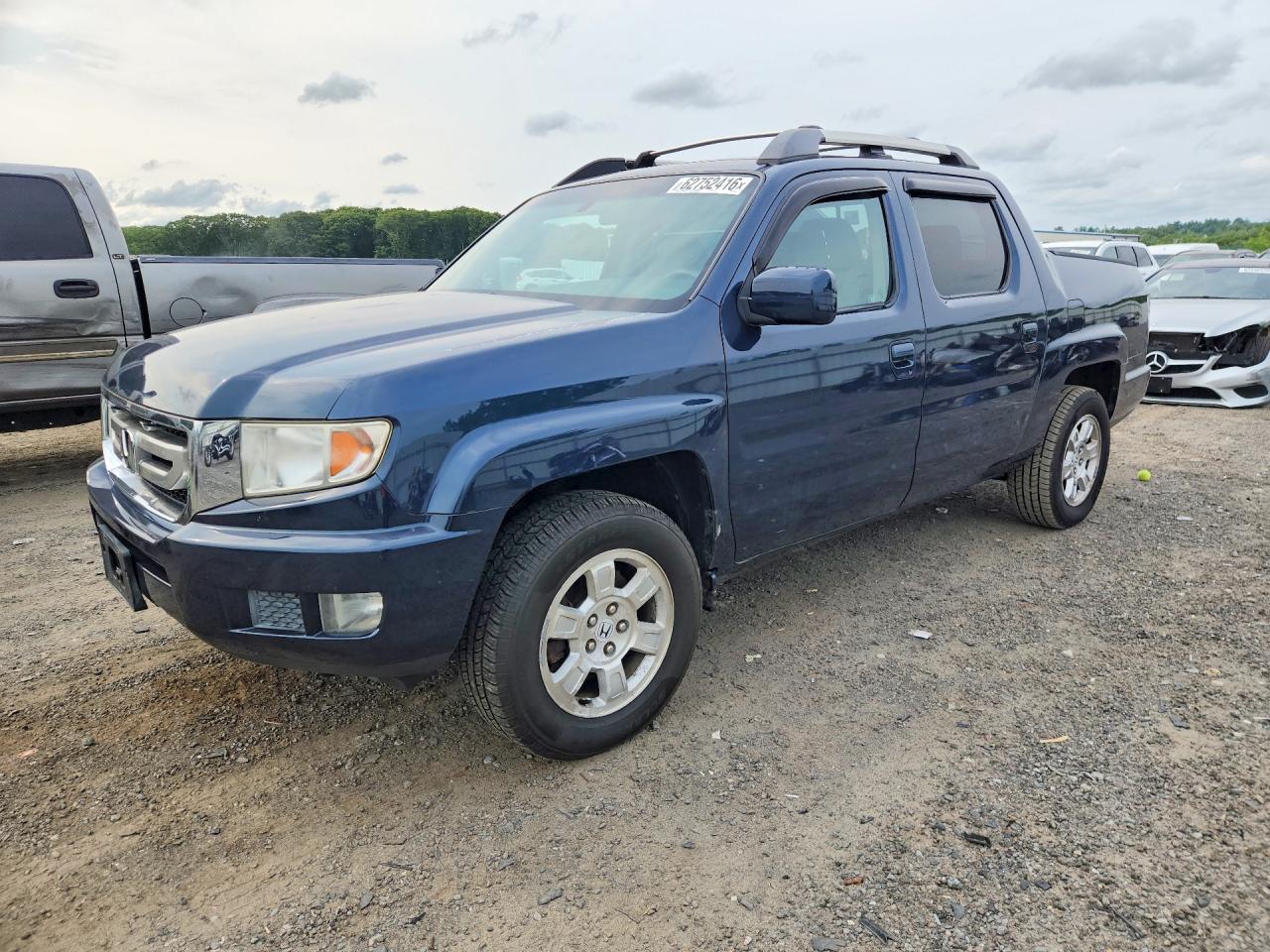 2009 Honda Ridgeline Rts Blue vin: 5FPYK16489B108191