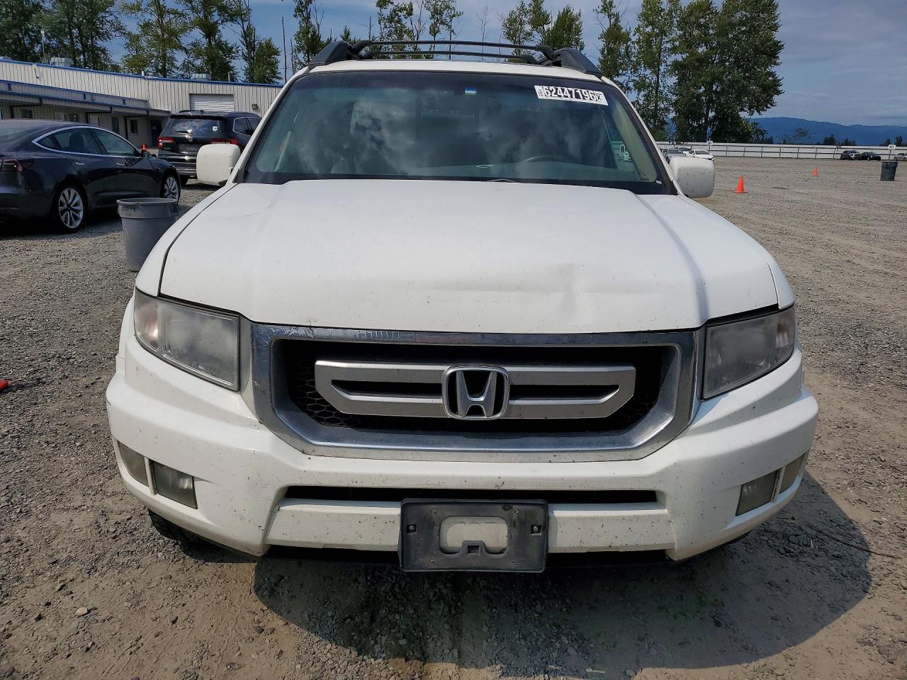 2009 Honda Ridgeline Rtl White vin: 5FPYK16509B105827