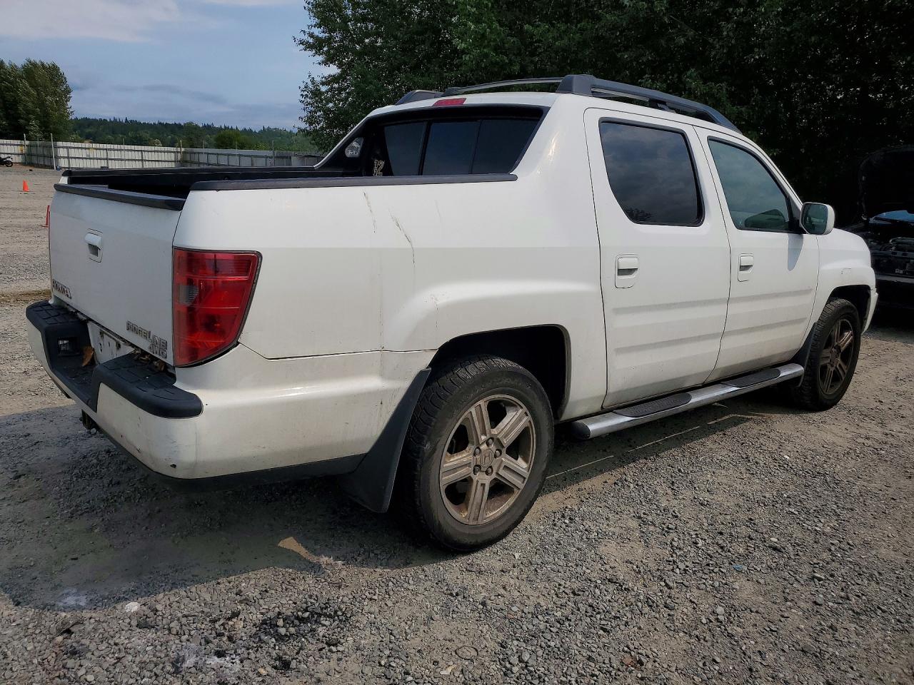 2009 Honda Ridgeline Rtl White vin: 5FPYK16509B105827