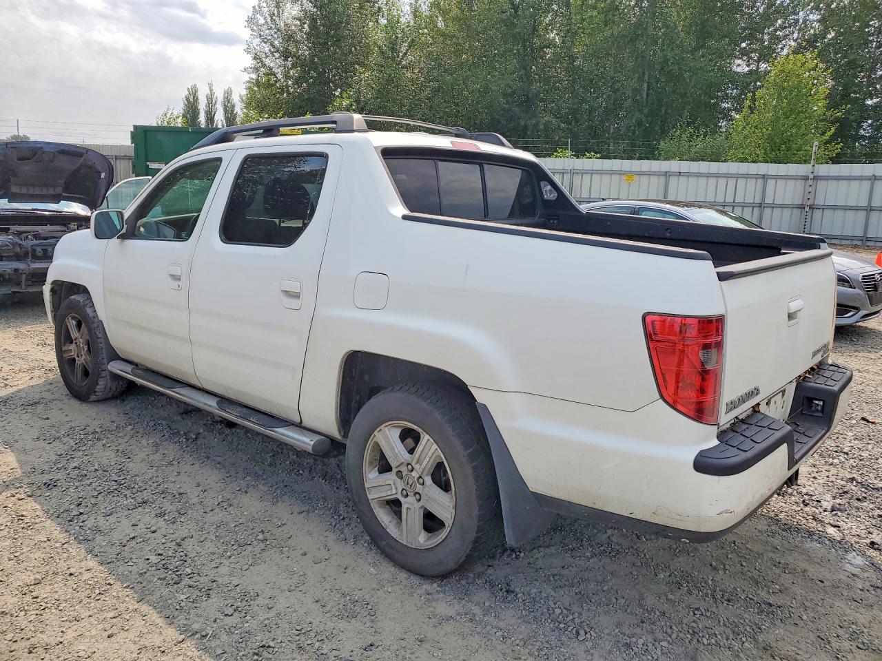 2009 Honda Ridgeline Rtl White vin: 5FPYK16509B105827