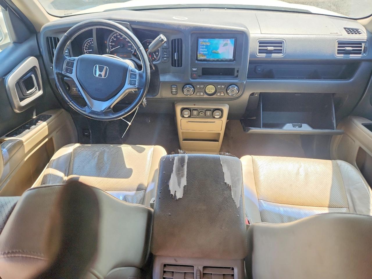 2009 Honda Ridgeline Rtl White vin: 5FPYK16509B105827