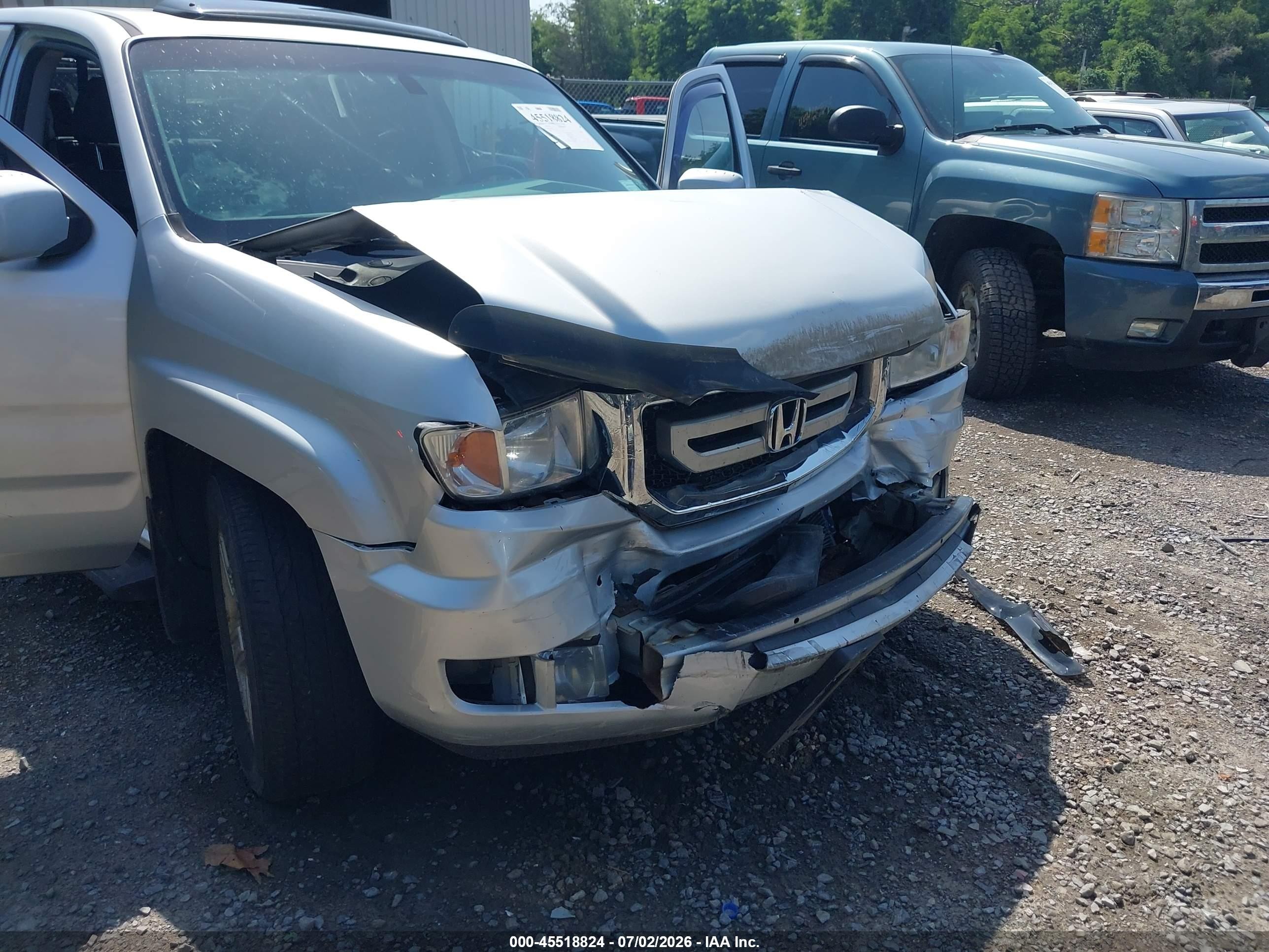 2009 Honda Ridgeline Rtl Серебряный vin: 5FPYK16509B107013