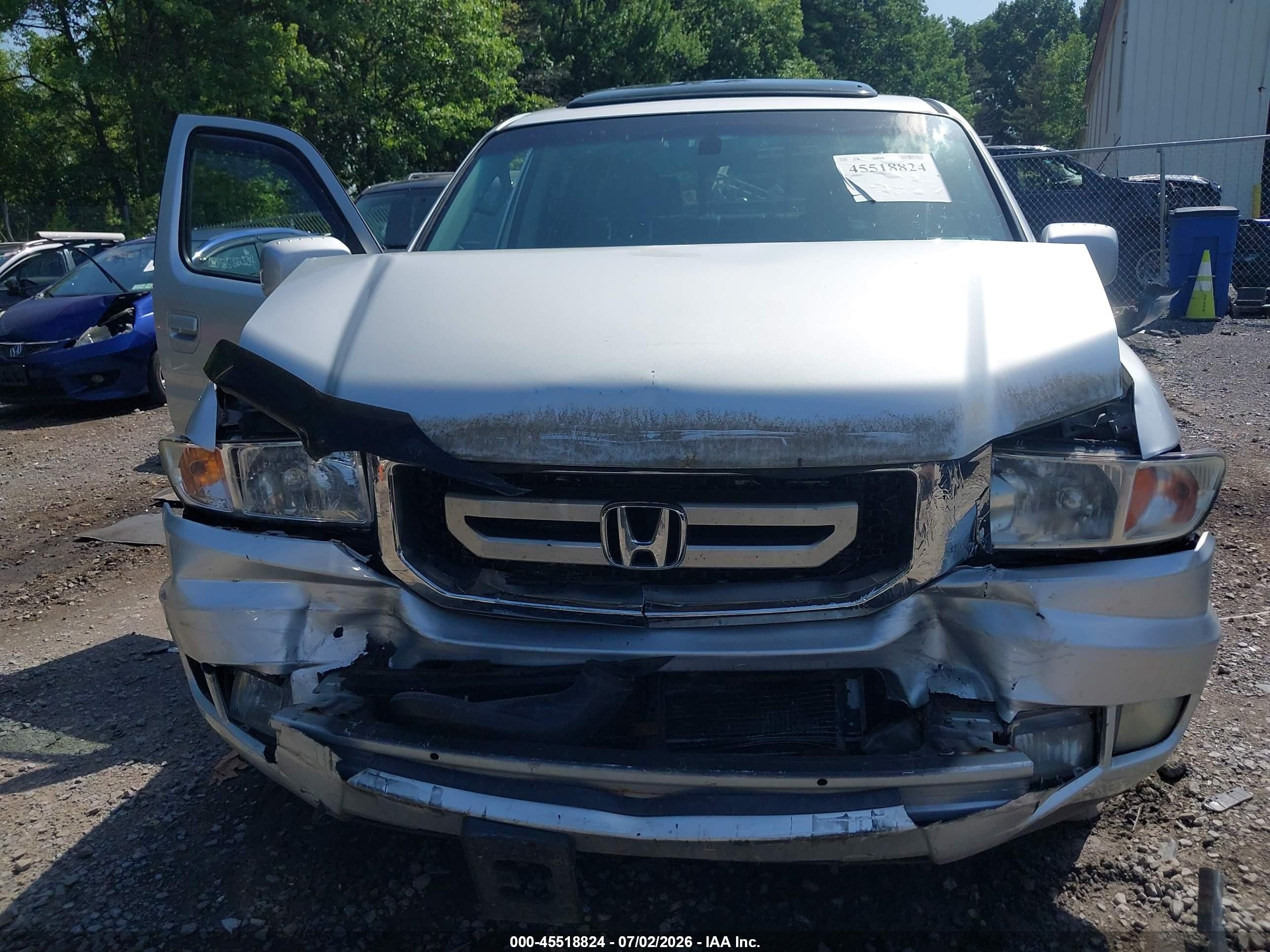2009 Honda Ridgeline Rtl Серебряный vin: 5FPYK16509B107013