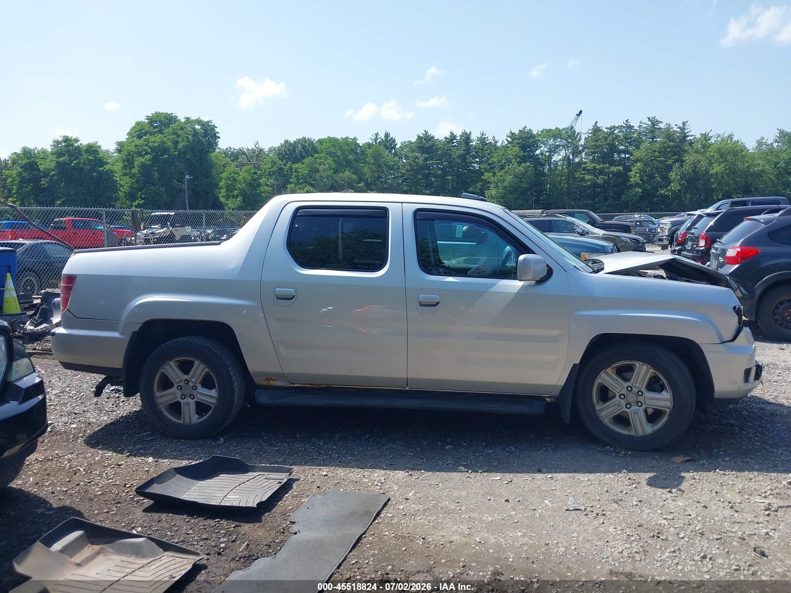 2009 Honda Ridgeline Rtl Серебряный vin: 5FPYK16509B107013