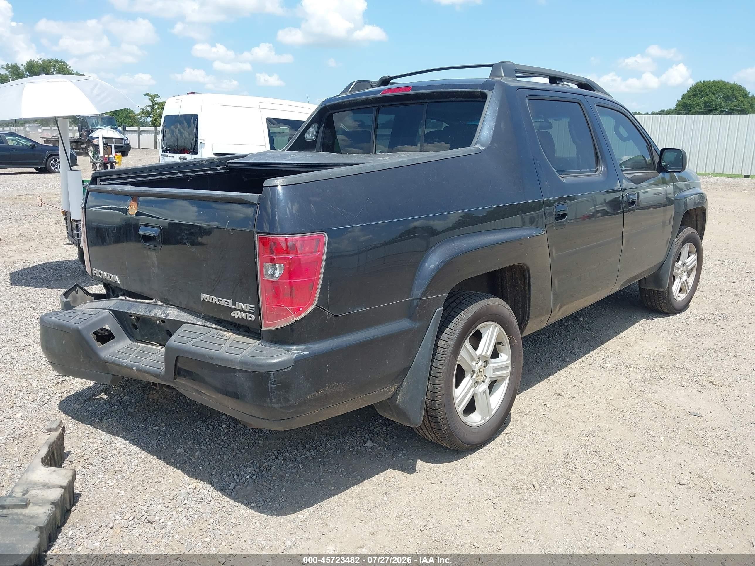 2009 Honda Ridgeline Rtl Black vin: 5FPYK16519B106727