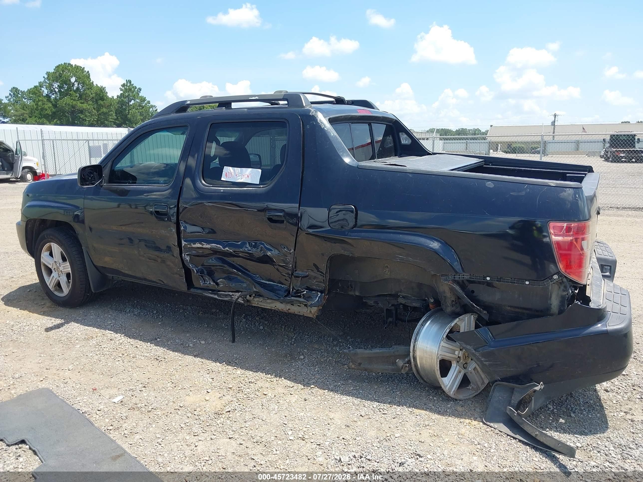2009 Honda Ridgeline Rtl Black vin: 5FPYK16519B106727