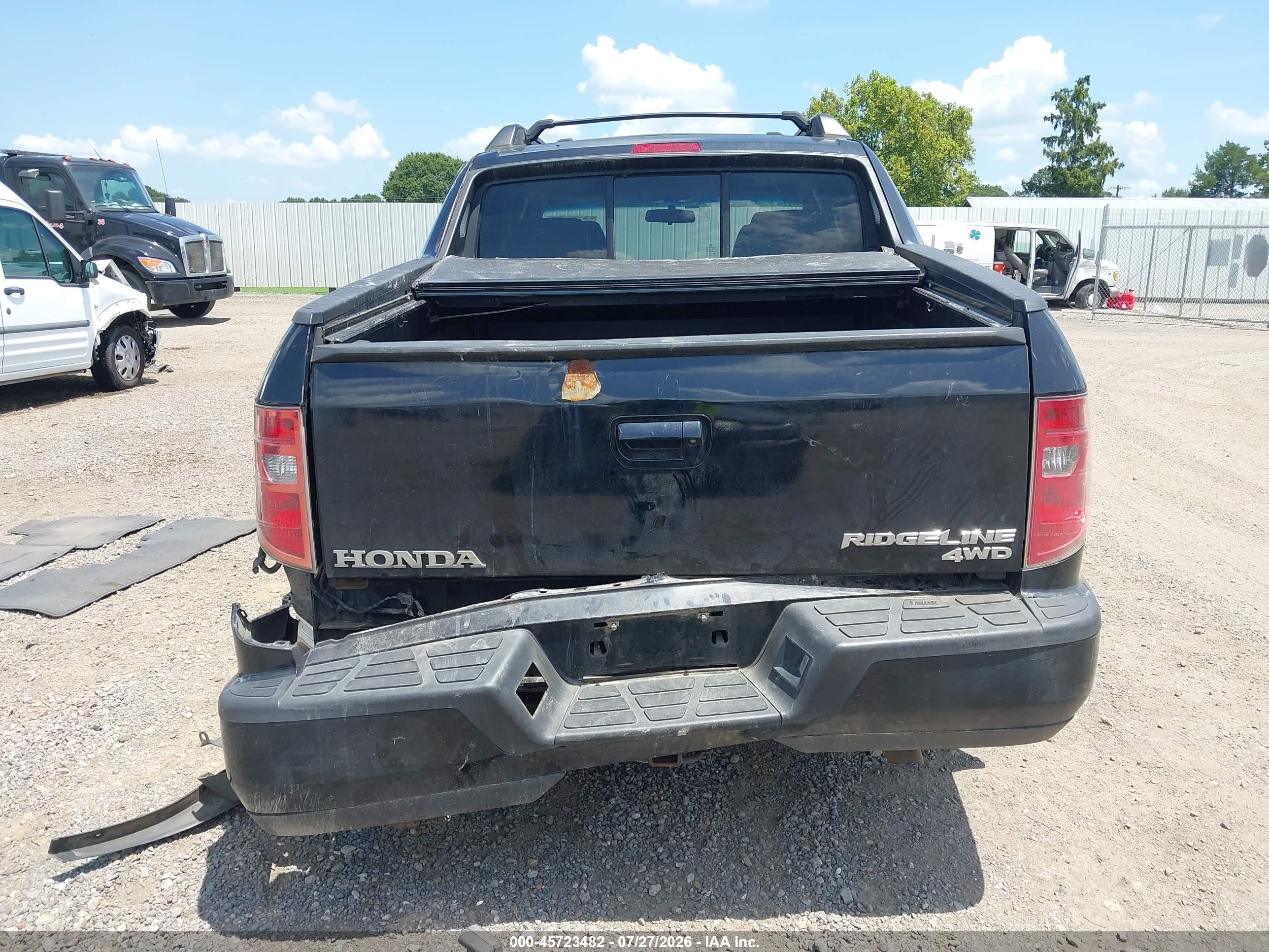 2009 Honda Ridgeline Rtl Black vin: 5FPYK16519B106727