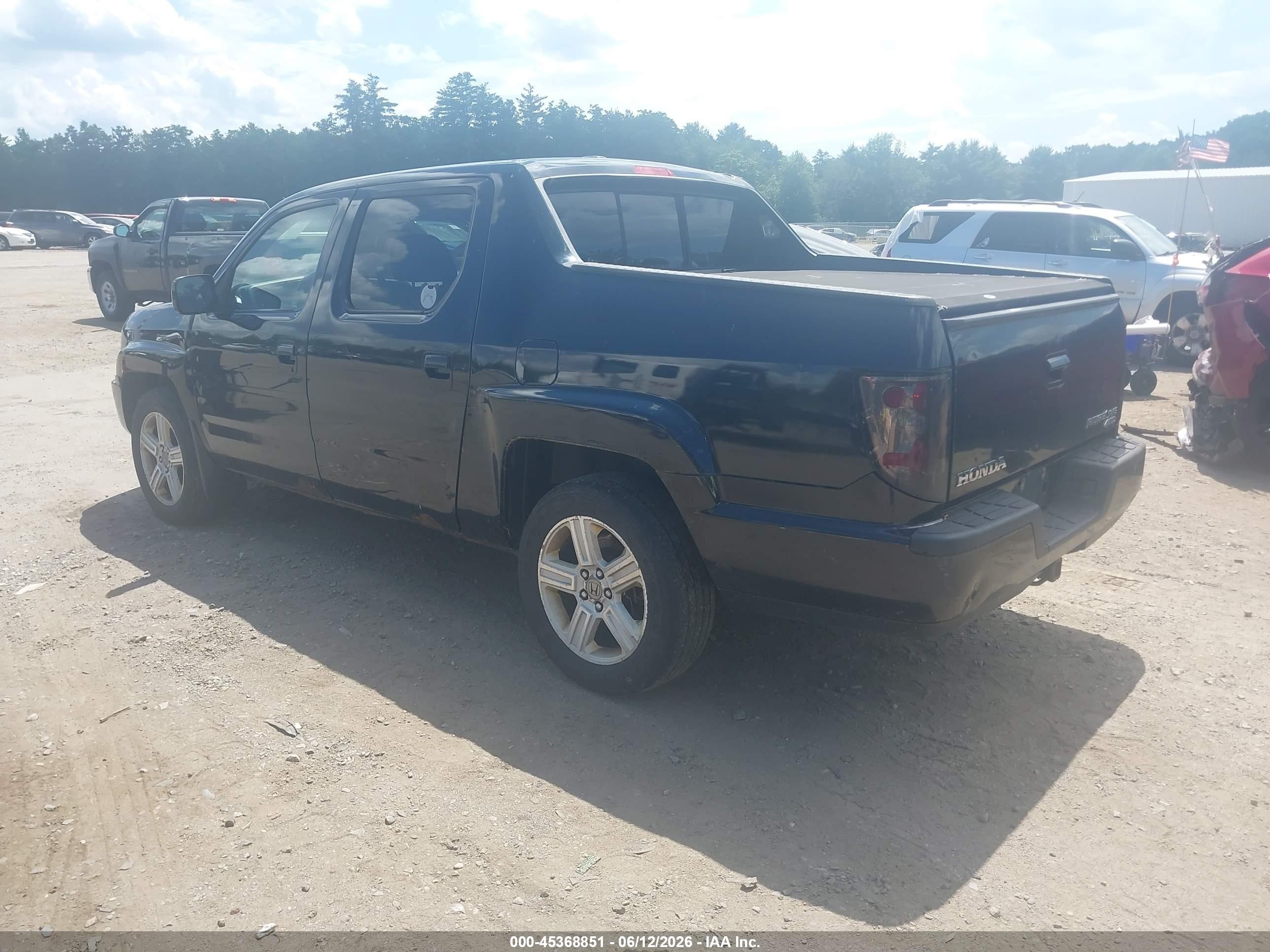 2009 Honda Ridgeline Rtl Black vin: 5FPYK16529B107031