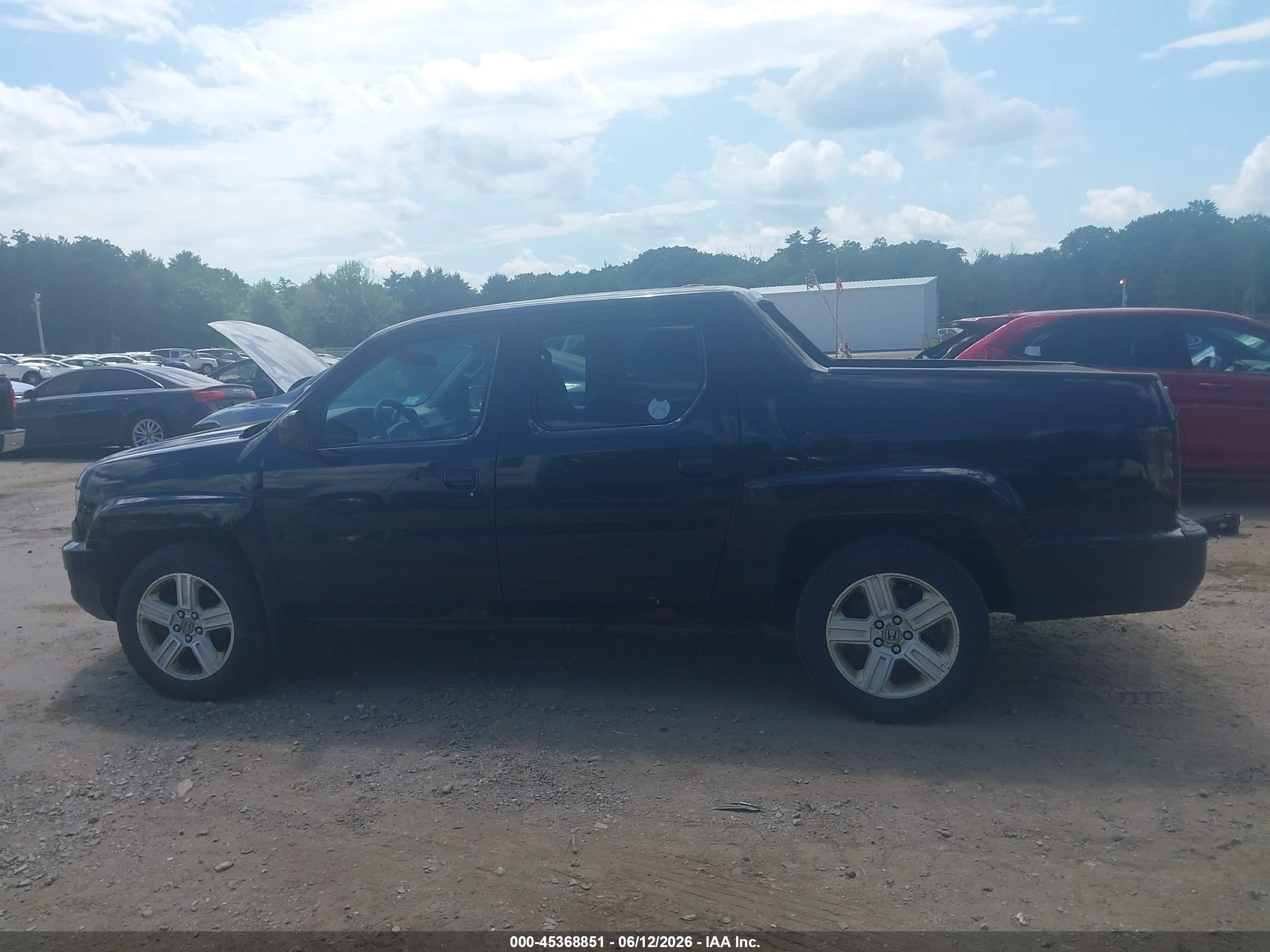 2009 Honda Ridgeline Rtl Black vin: 5FPYK16529B107031