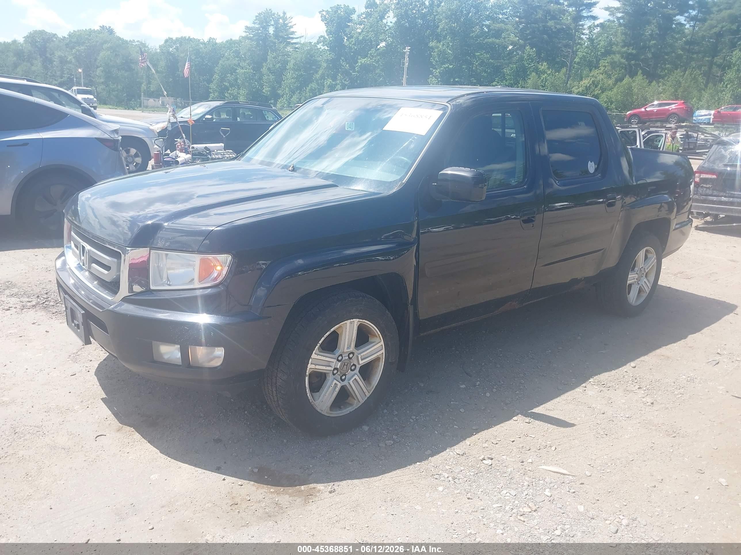 2009 Honda Ridgeline Rtl Black vin: 5FPYK16529B107031