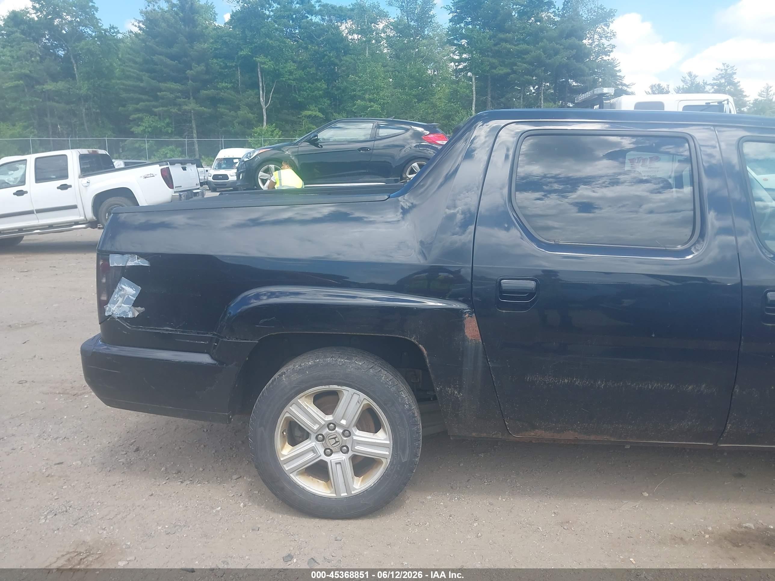 2009 Honda Ridgeline Rtl Black vin: 5FPYK16529B107031