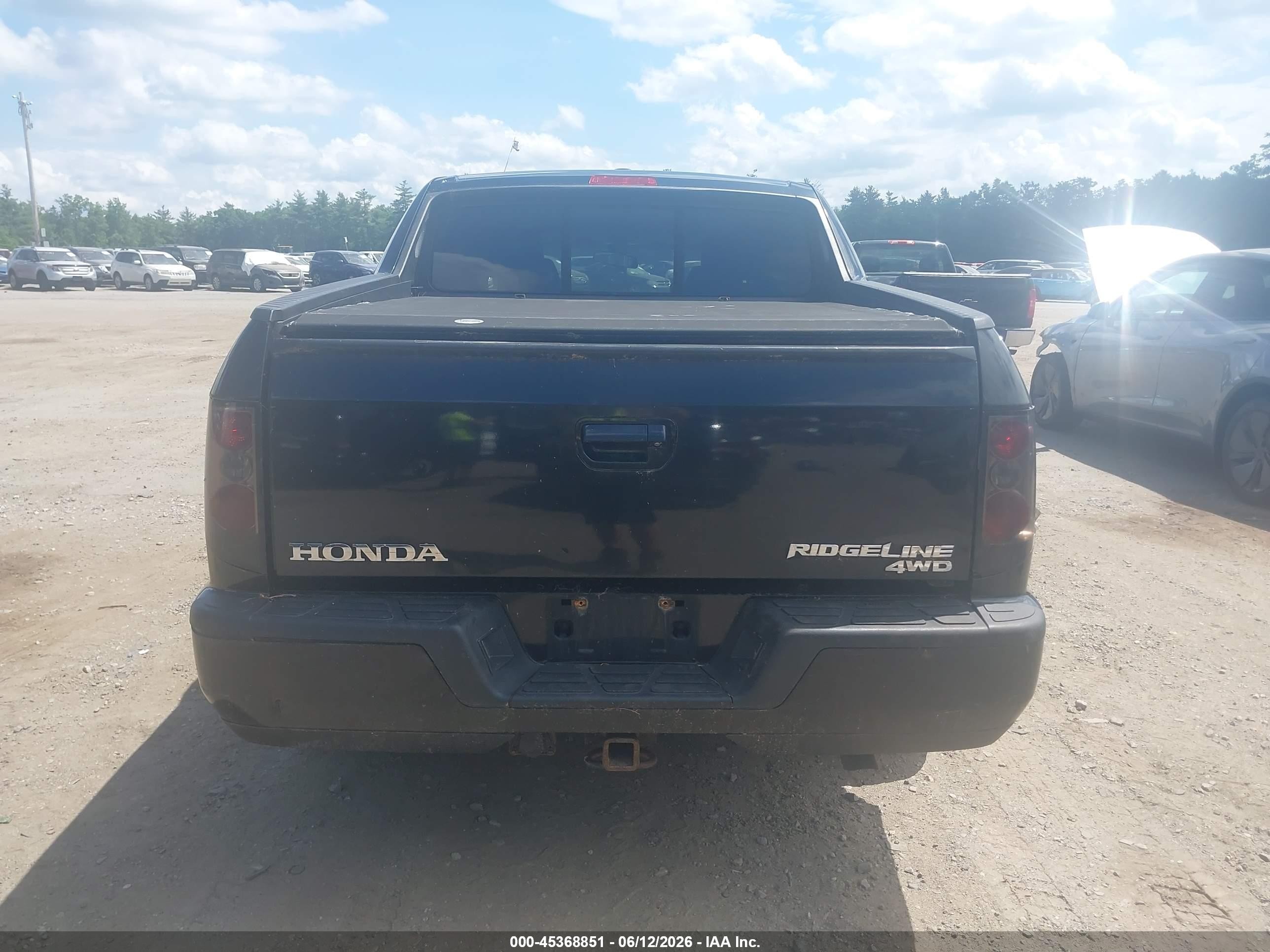 2009 Honda Ridgeline Rtl Black vin: 5FPYK16529B107031