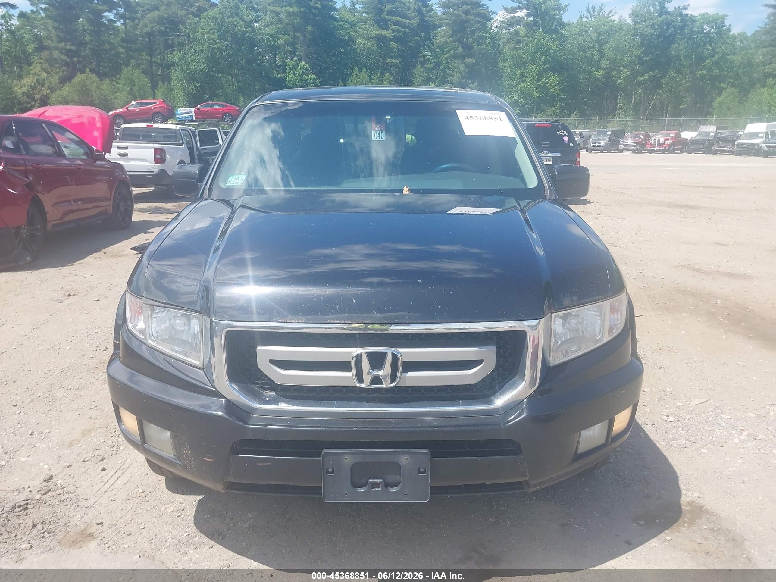 2009 Honda Ridgeline Rtl Black vin: 5FPYK16529B107031