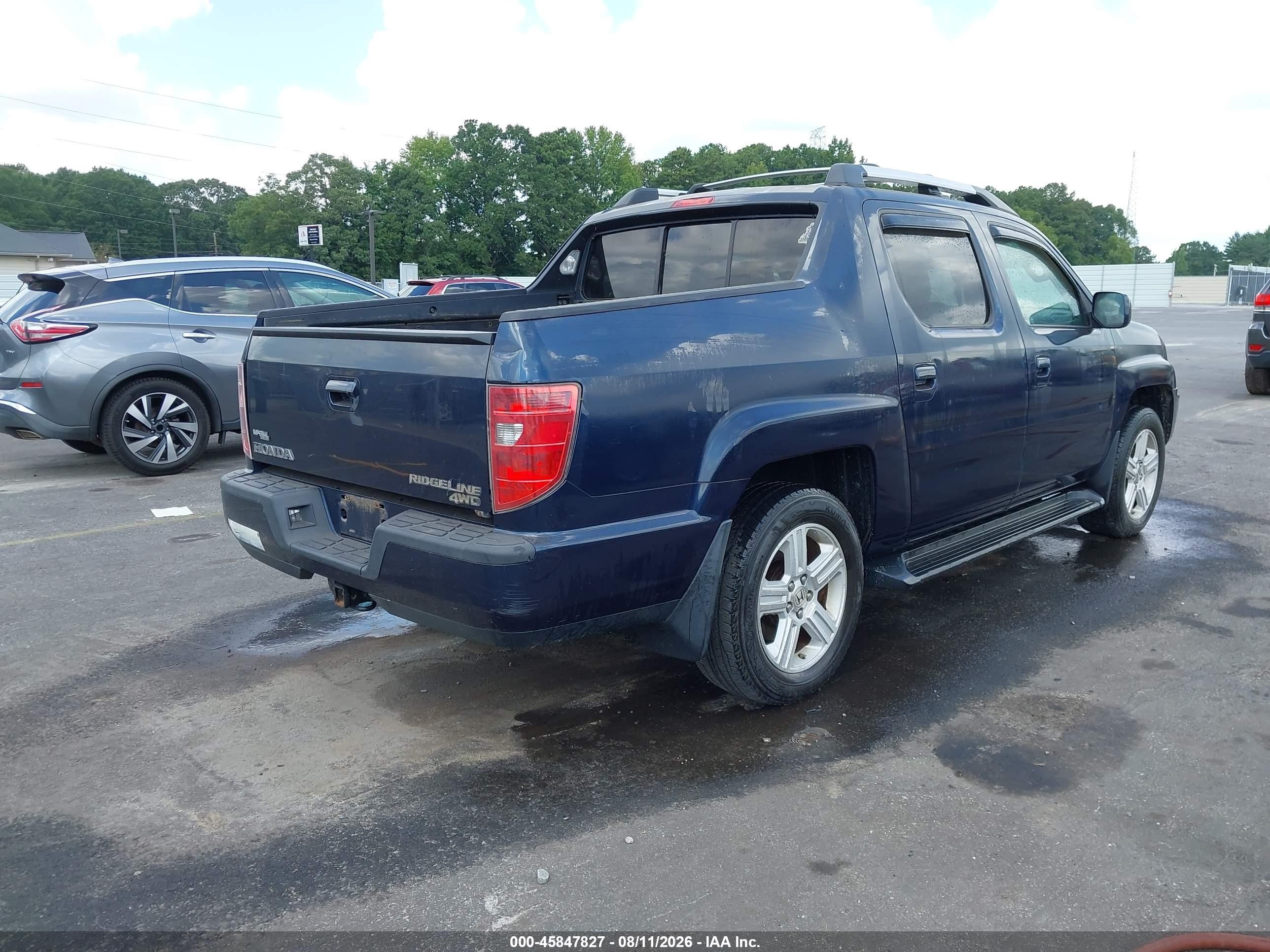 2009 Honda Ridgeline Rtl Синий vin: 5FPYK16549B102123