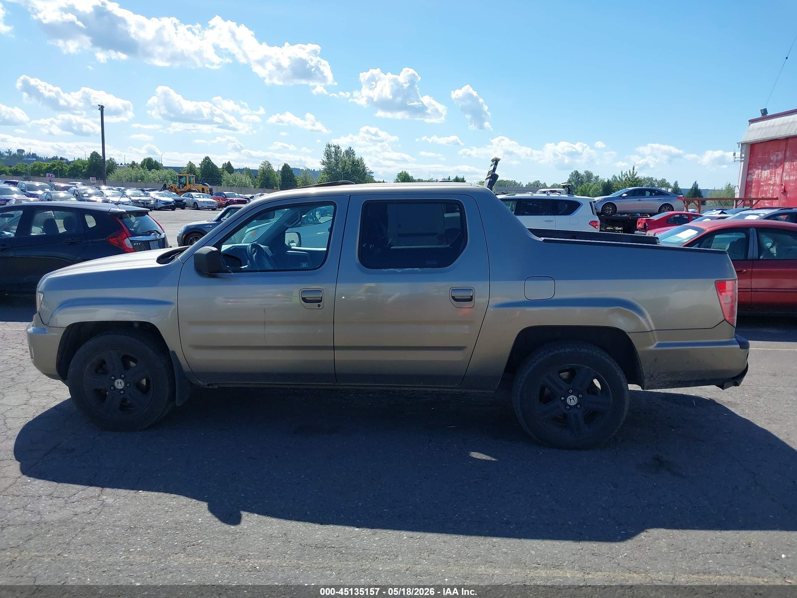 2009 Honda Ridgeline Rtl Gray vin: 5FPYK16549B104471