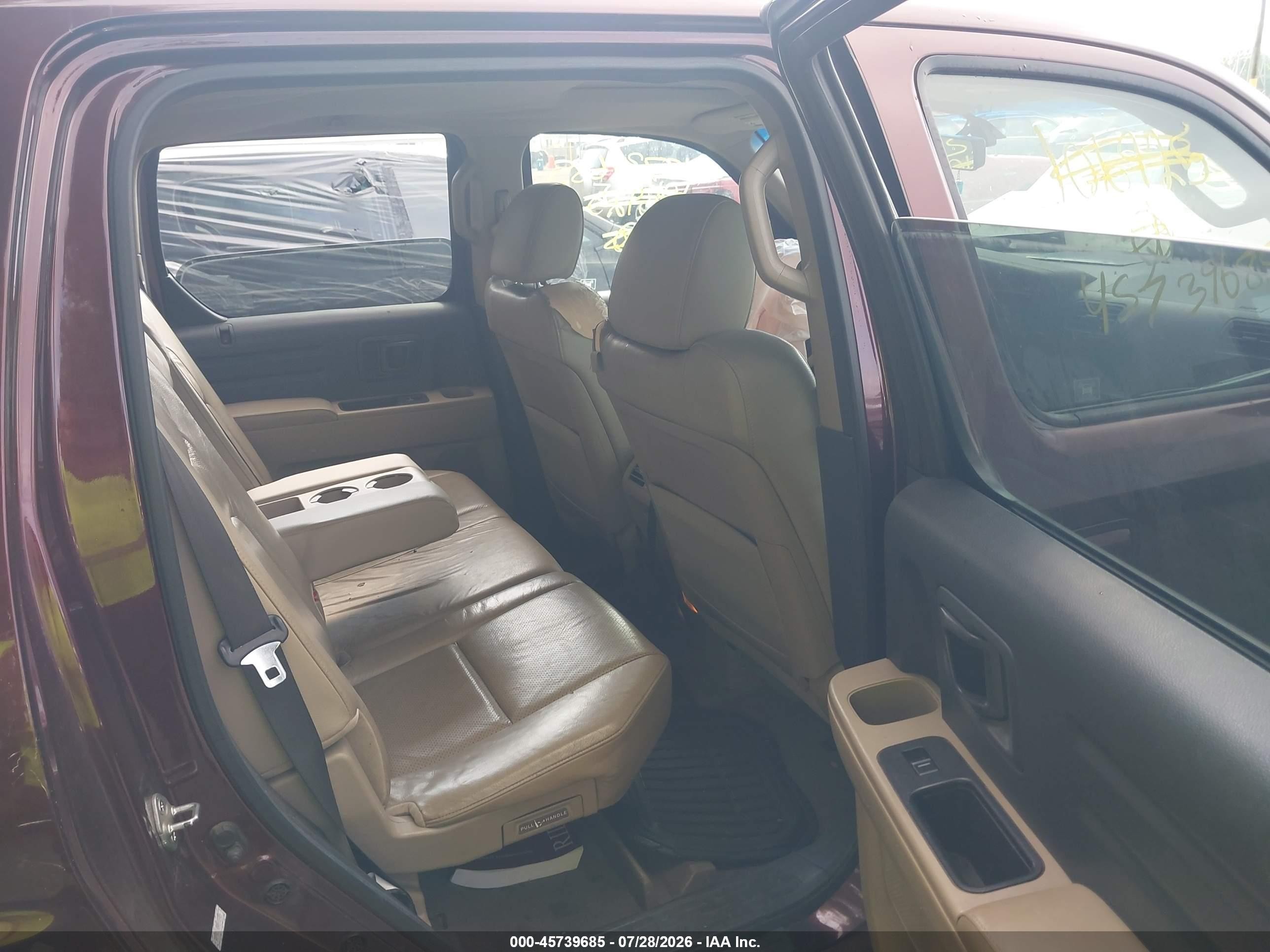 2009 Honda Ridgeline Rtl Purple vin: 5FPYK16559B106925