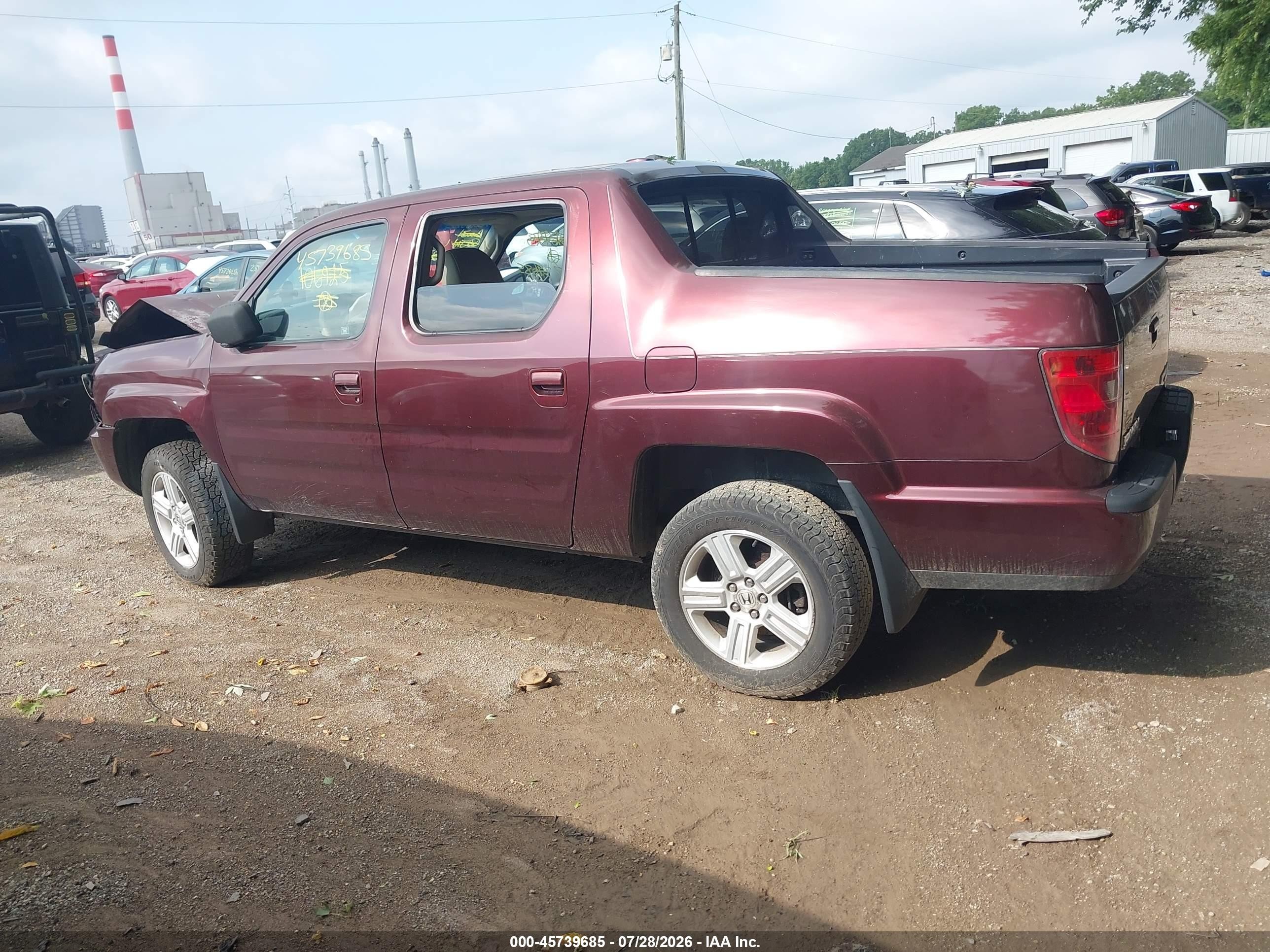 2009 Honda Ridgeline Rtl Purple vin: 5FPYK16559B106925