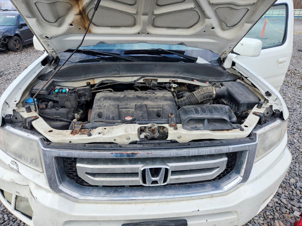2009 Honda Ridgeline Rtl White vin: 5FPYK16559B108027