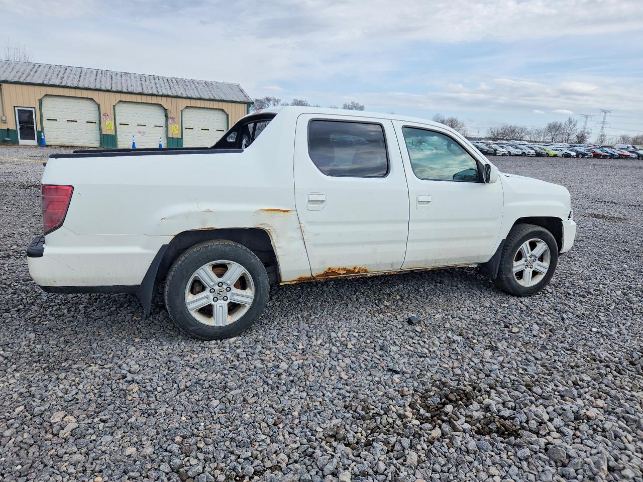 2009 Honda Ridgeline Rtl White vin: 5FPYK16559B108027