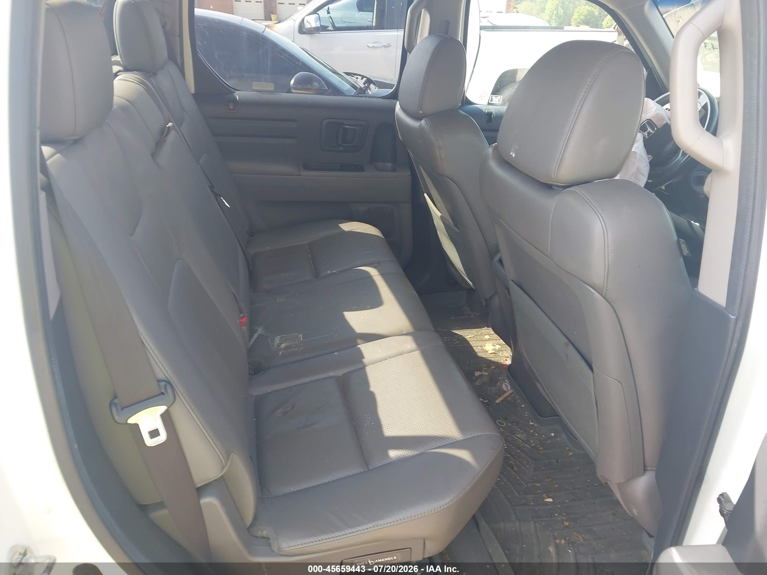 2009 Honda Ridgeline Rtl White vin: 5FPYK16569B103242