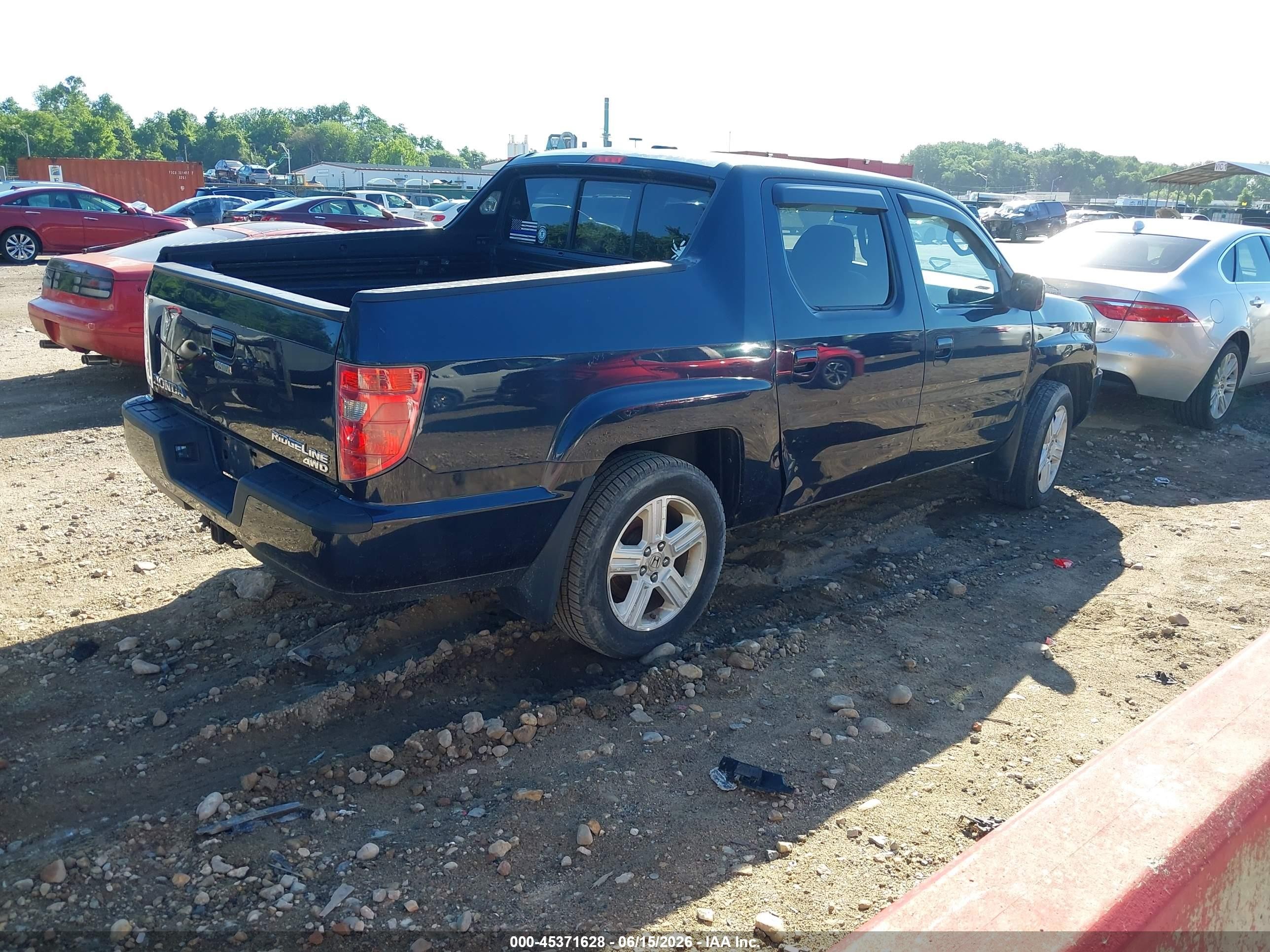 2009 Honda Ridgeline Rtl Blue vin: 5FPYK16589B104716