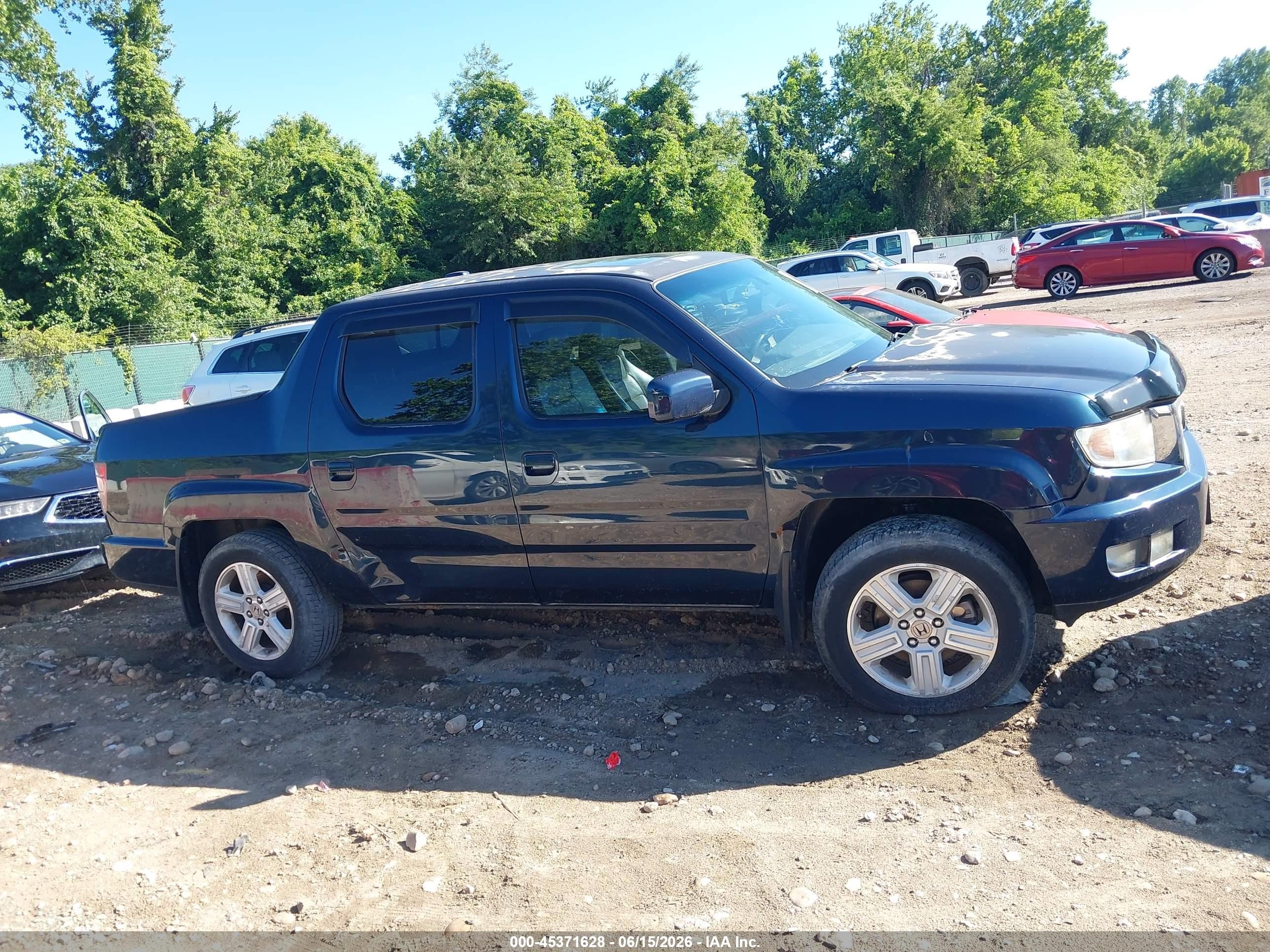 2009 Honda Ridgeline Rtl Blue vin: 5FPYK16589B104716