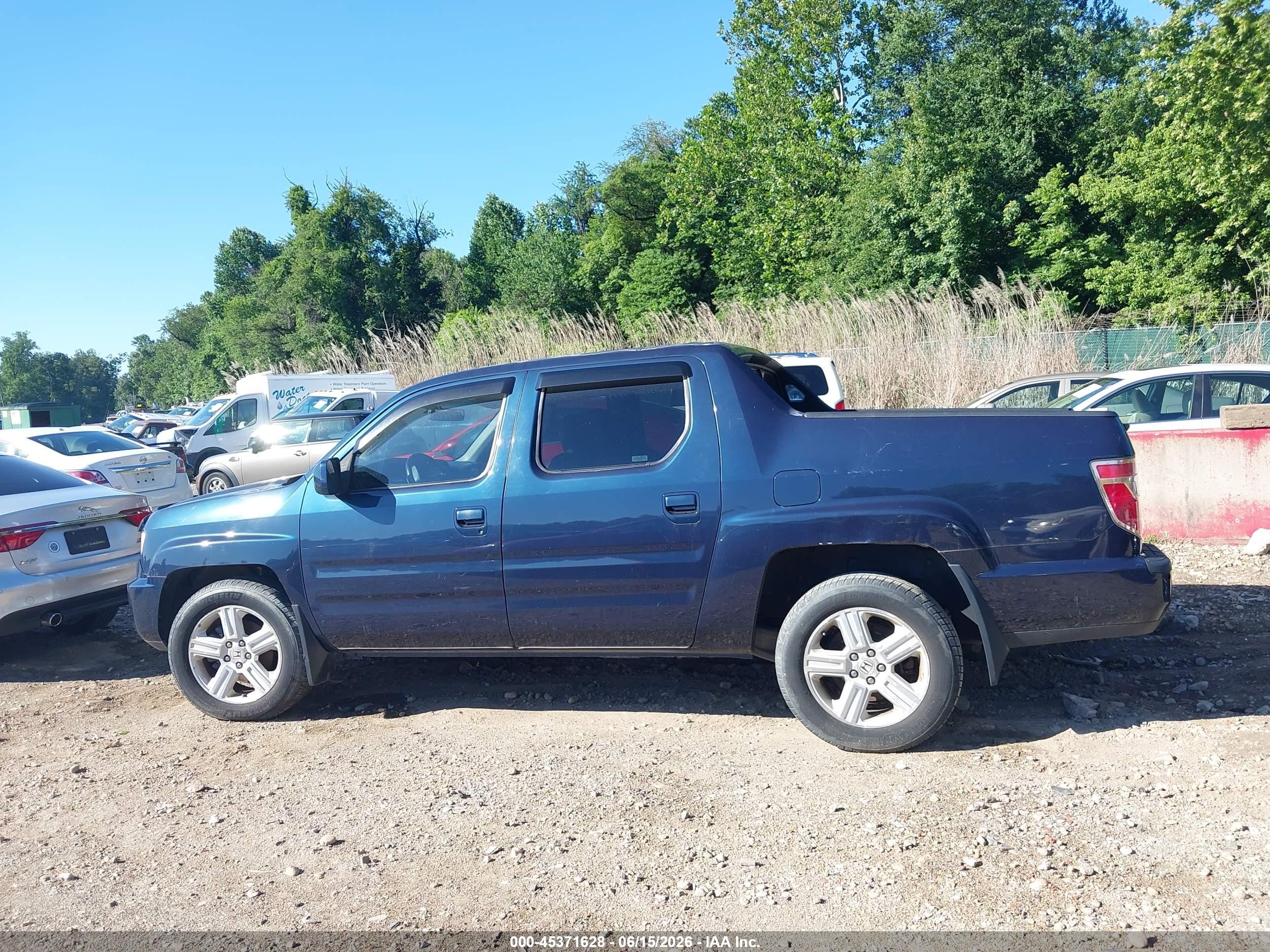 2009 Honda Ridgeline Rtl Blue vin: 5FPYK16589B104716
