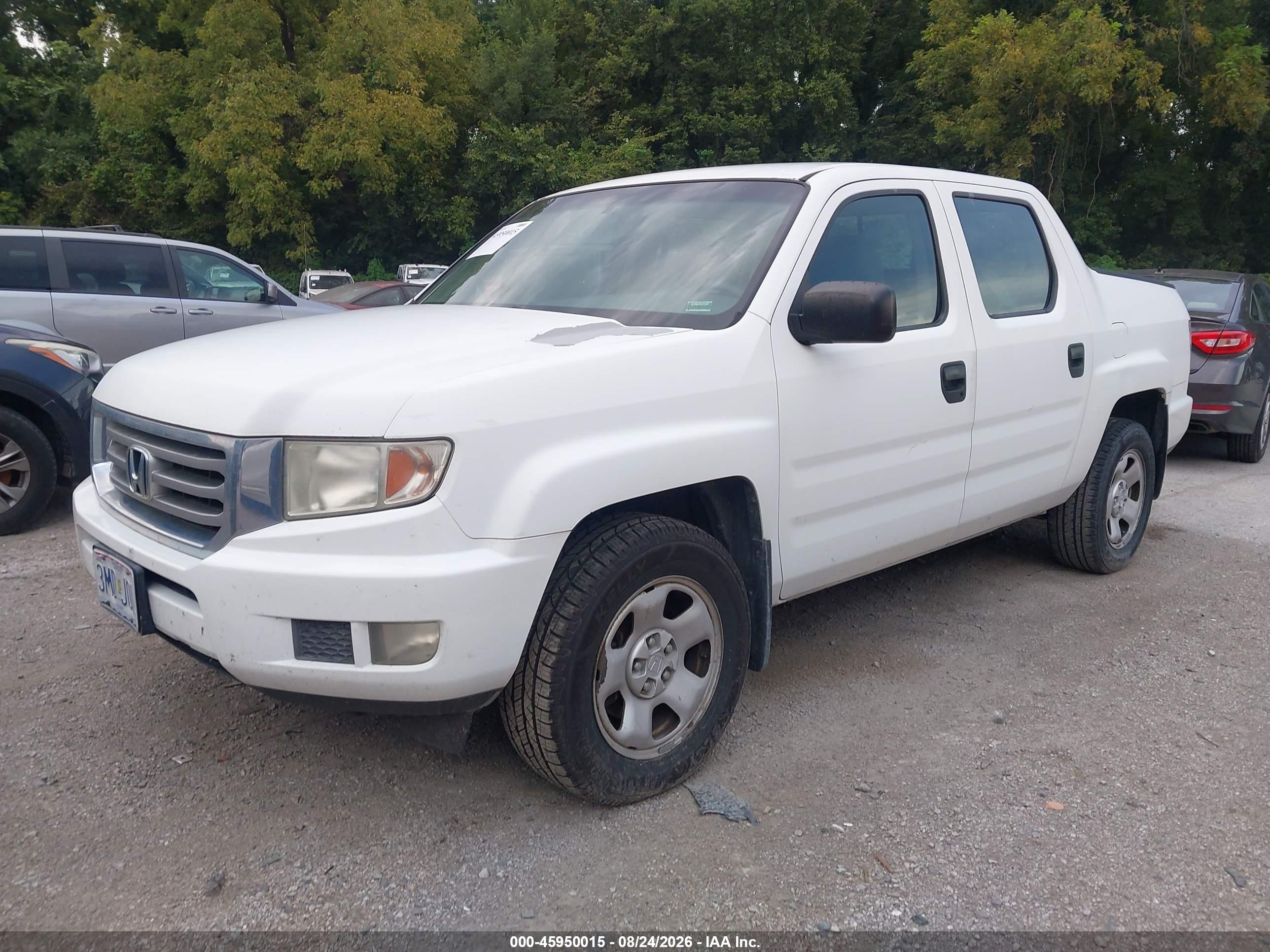 2012 Honda Ridgeline Rt White vin: 5FPYK1F20CB003733