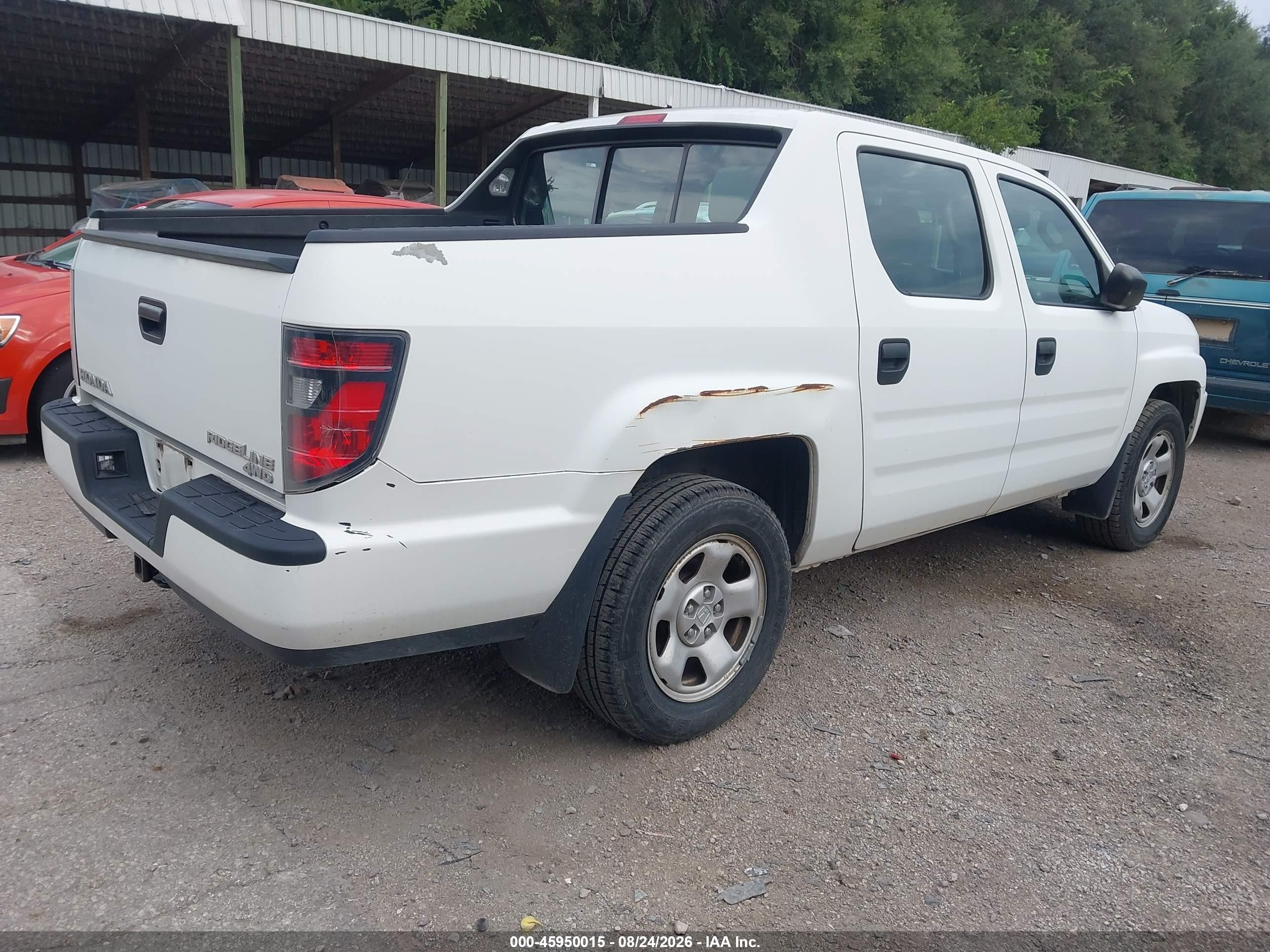 2012 Honda Ridgeline Rt White vin: 5FPYK1F20CB003733