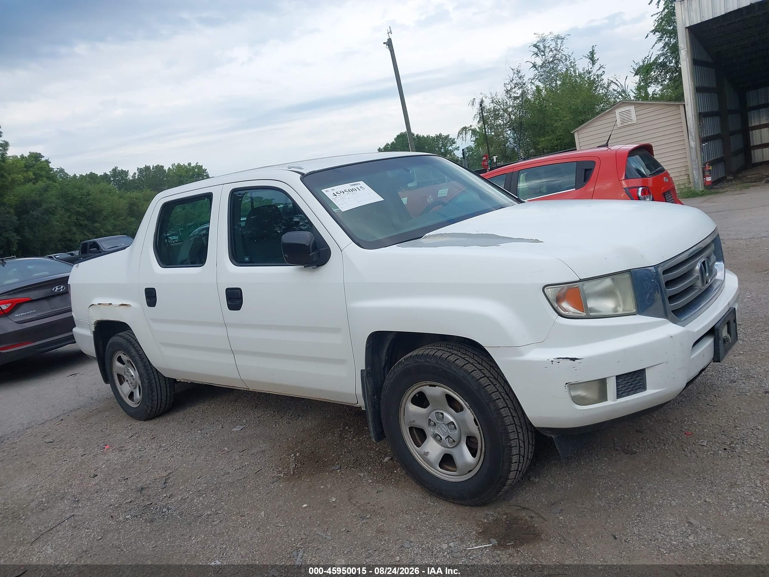 2012 Honda Ridgeline Rt White vin: 5FPYK1F20CB003733