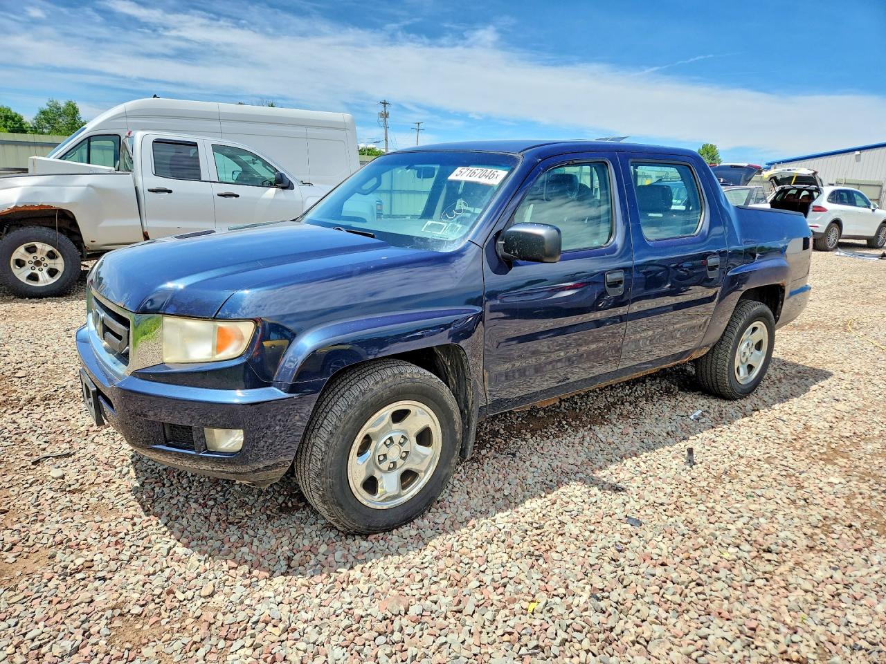2011 Honda Ridgeline Rt Blue vin: 5FPYK1F21BB005036
