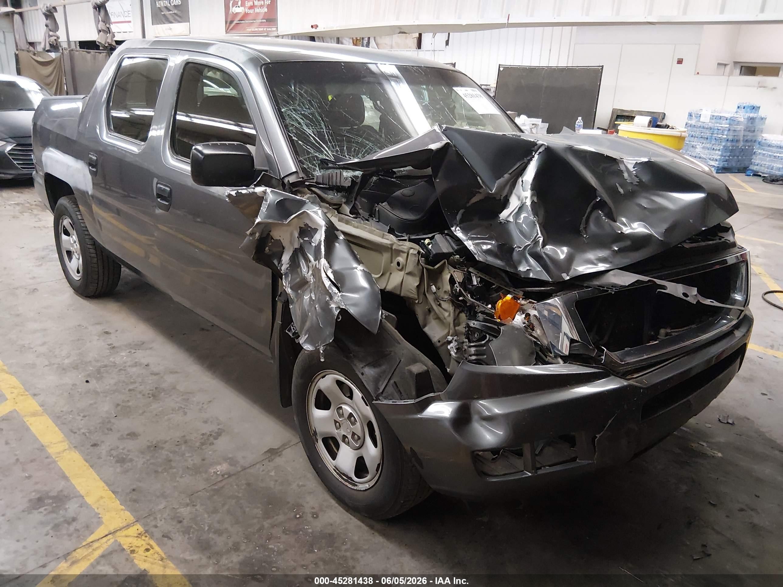 2012 Honda Ridgeline Rt Серый vin: 5FPYK1F22CB456932