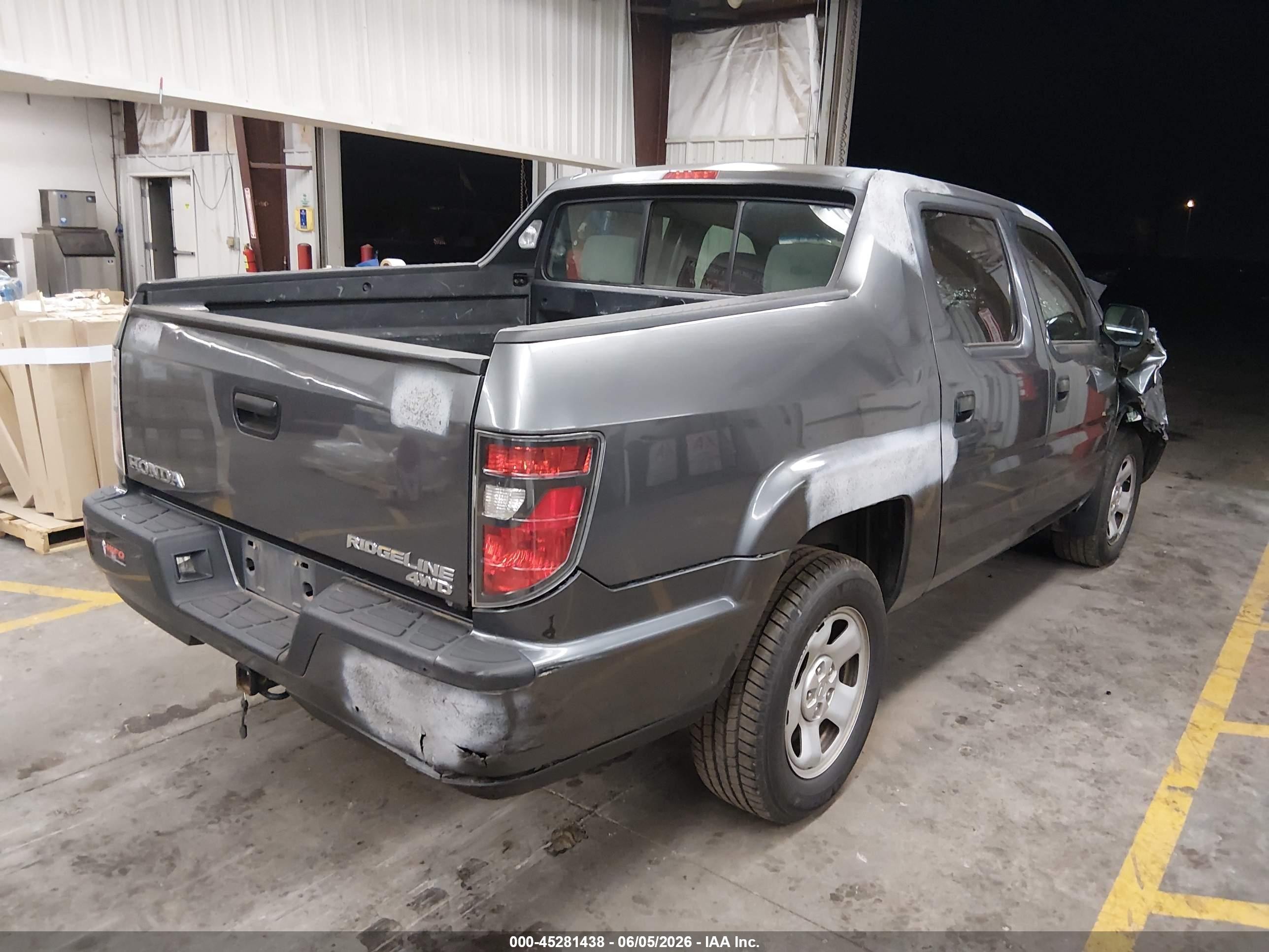 2012 Honda Ridgeline Rt Gray vin: 5FPYK1F22CB456932