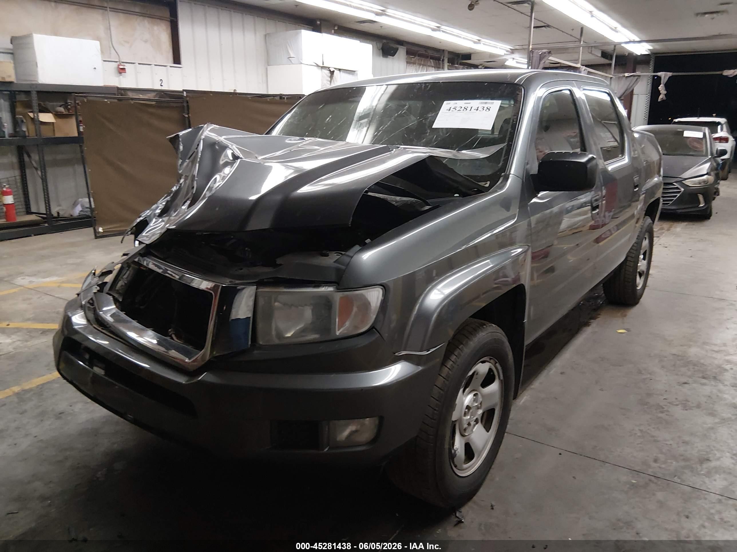 2012 Honda Ridgeline Rt Gray vin: 5FPYK1F22CB456932